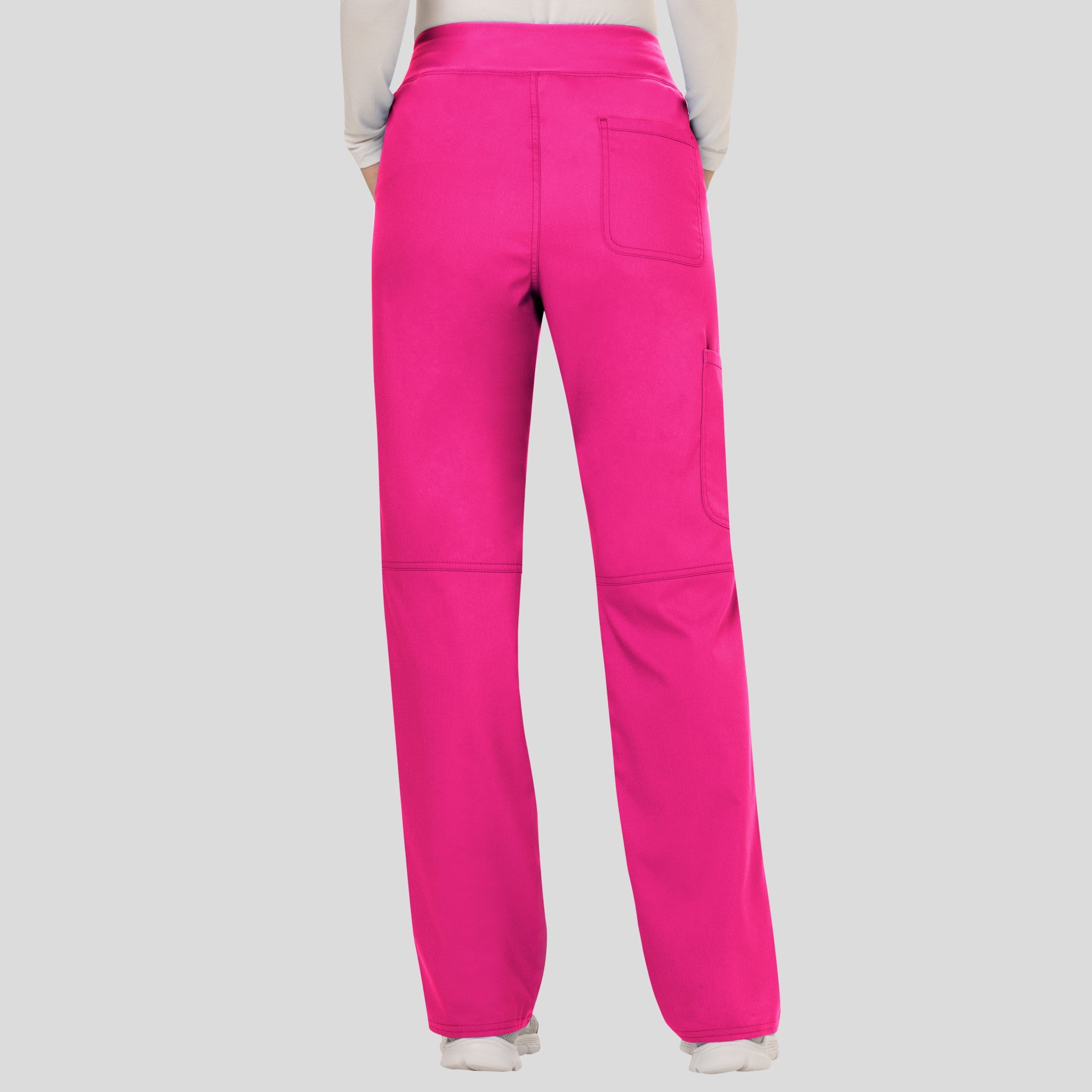 Women's Elastic Waistband Cargo Pull-On Scrub Pant
