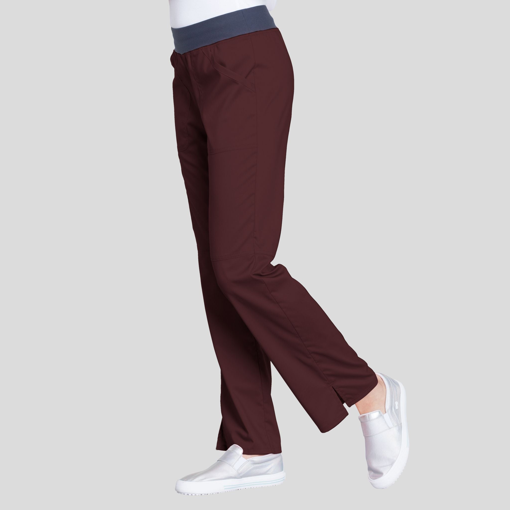 Women's Elastic Waistband Cargo Pull-On Scrub Pant