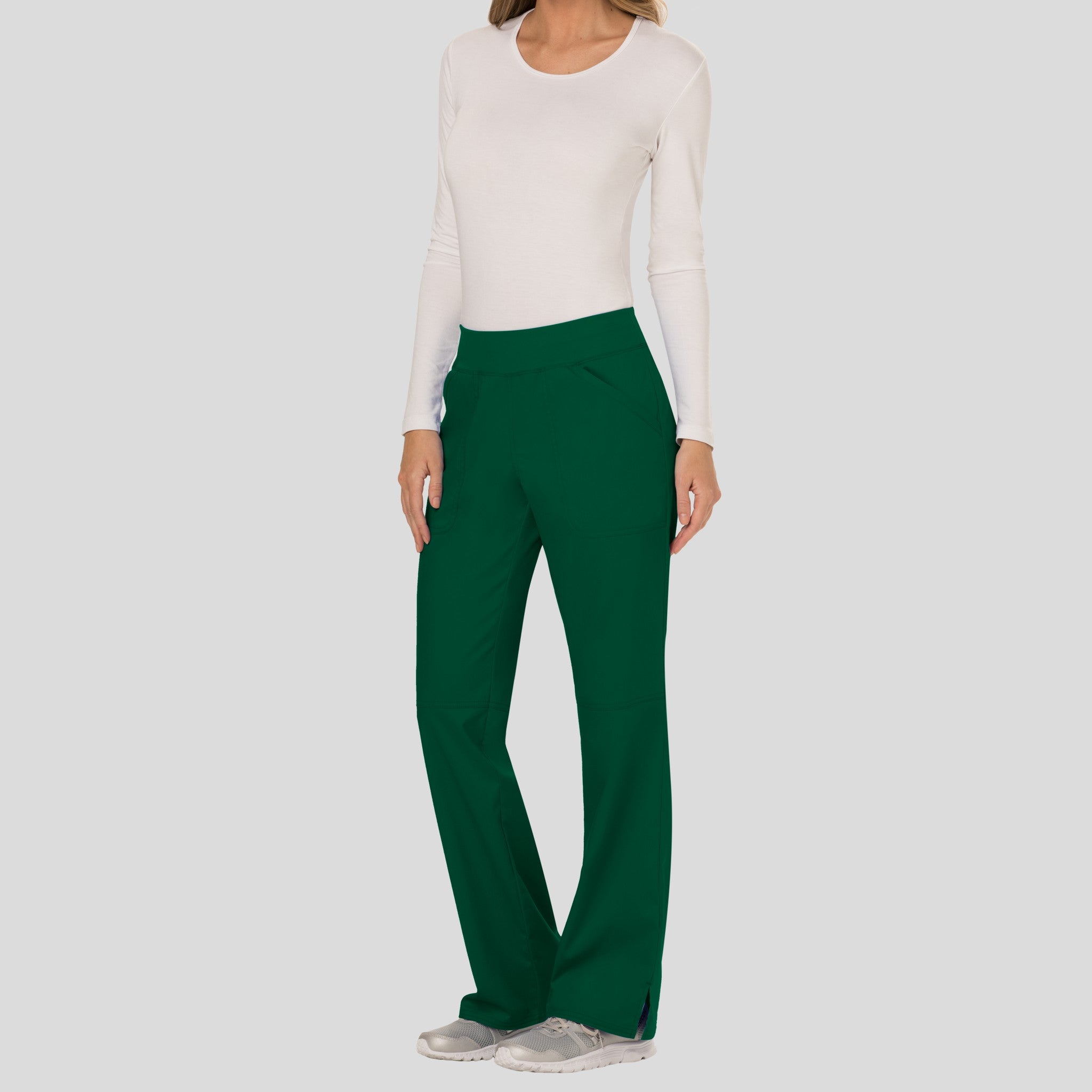 Women's Elastic Waistband Cargo Pull-On Scrub Pant