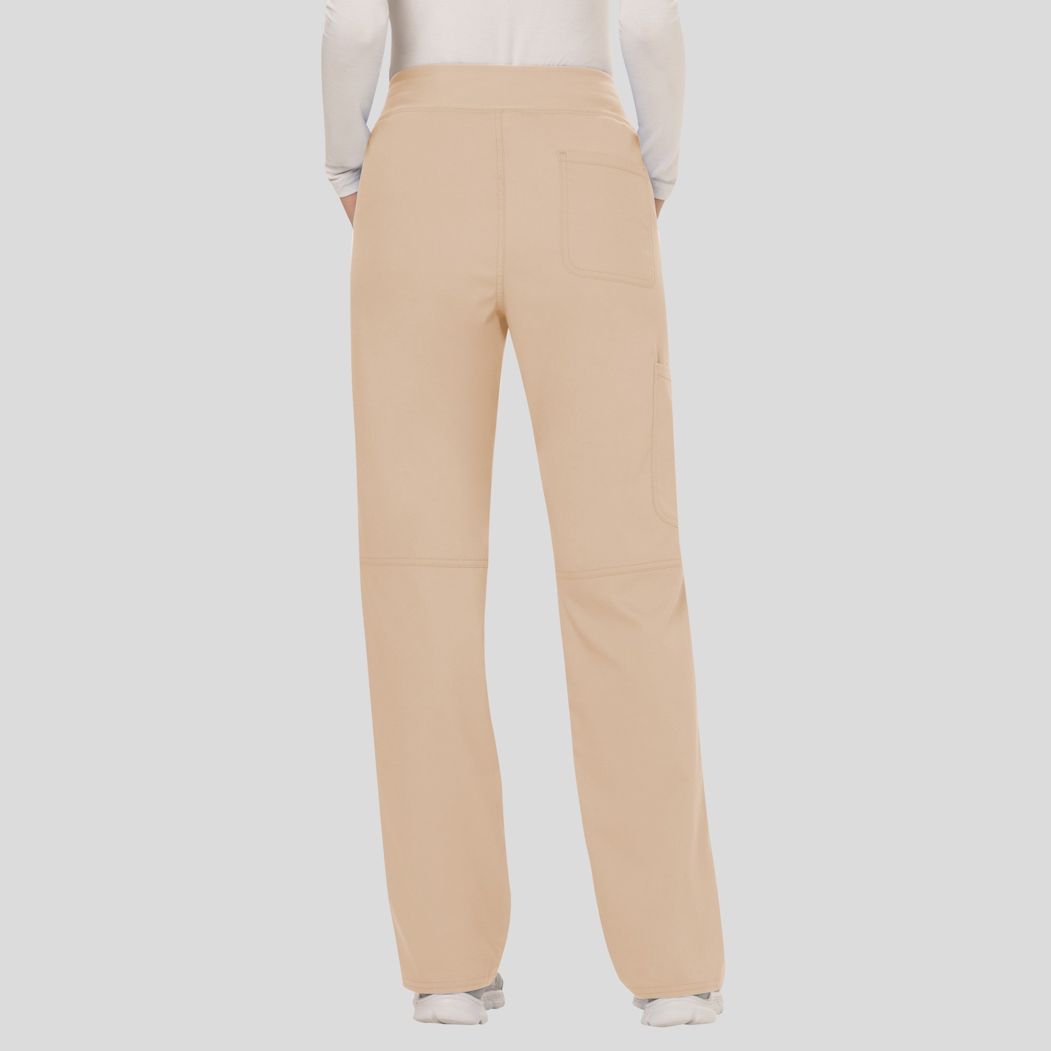 Women's Elastic Waistband Cargo Pull-On Scrub Pant