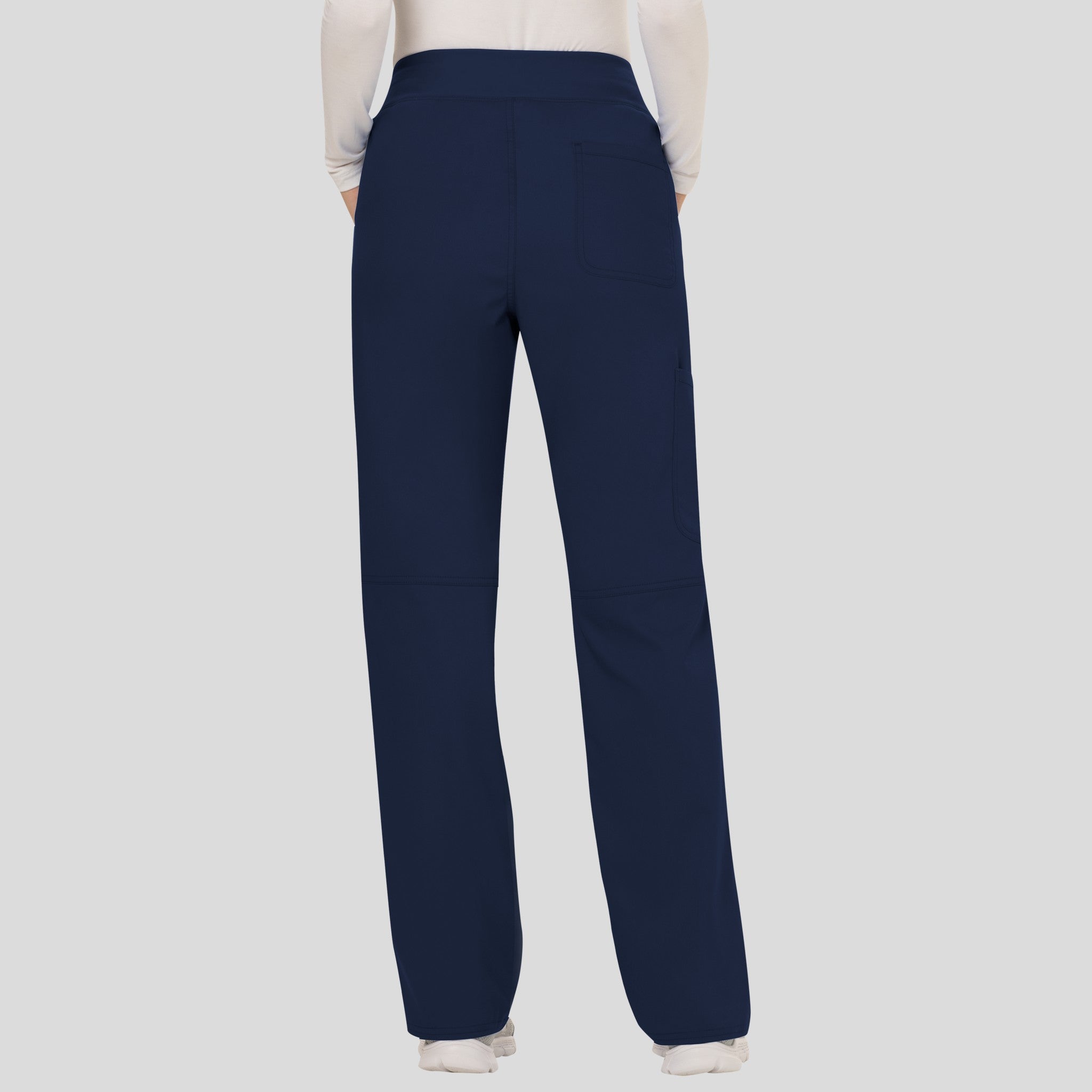 Women's Elastic Waistband Cargo Pull-On Scrub Pant