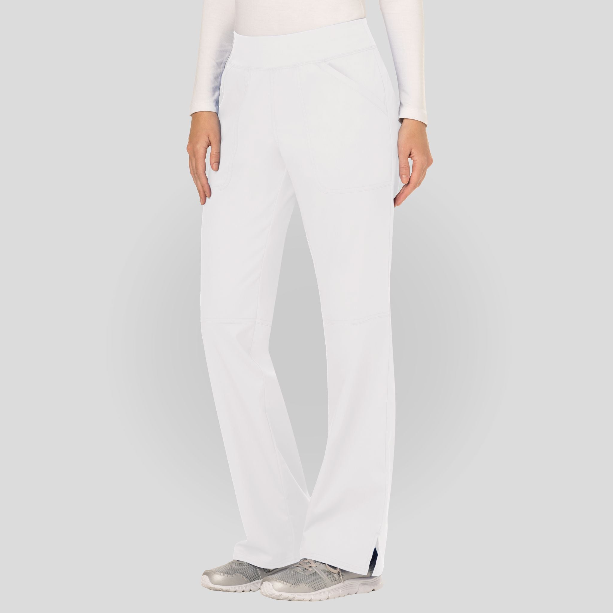 Women's Elastic Waistband Cargo Pull-On Scrub Pant