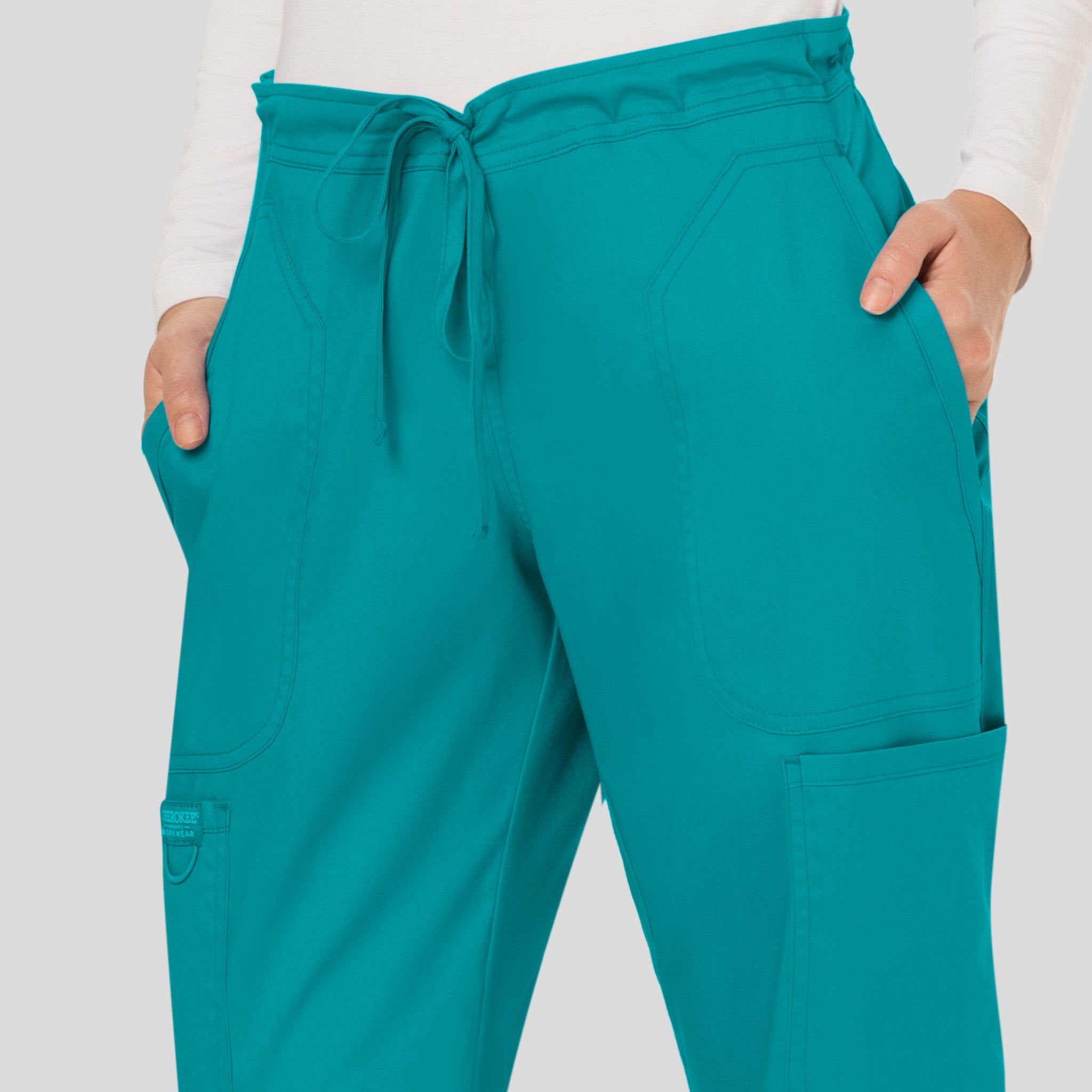 Women's Drawstring Flare Scrub Pant