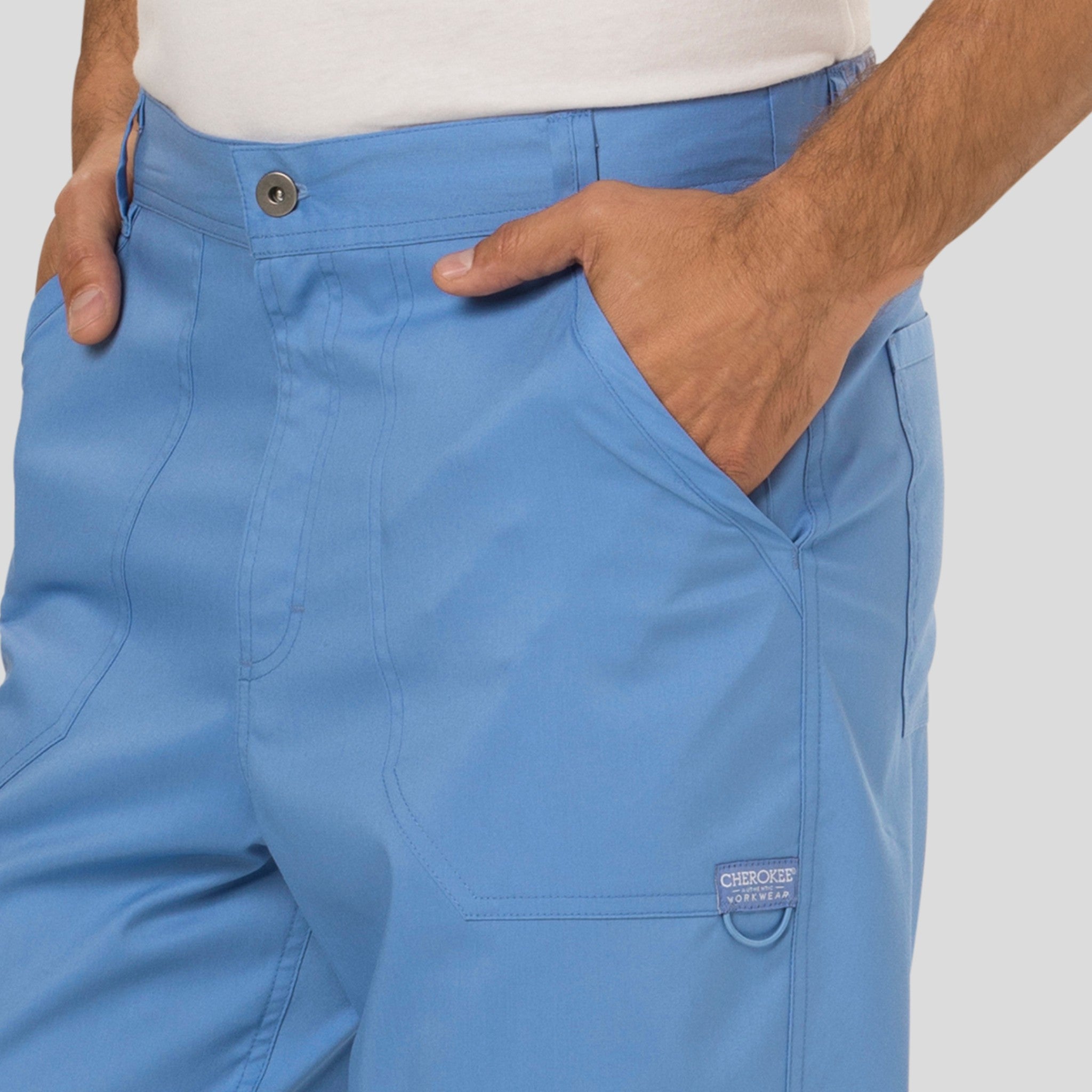 Men's Zip Fly Cargo Scrub Pant