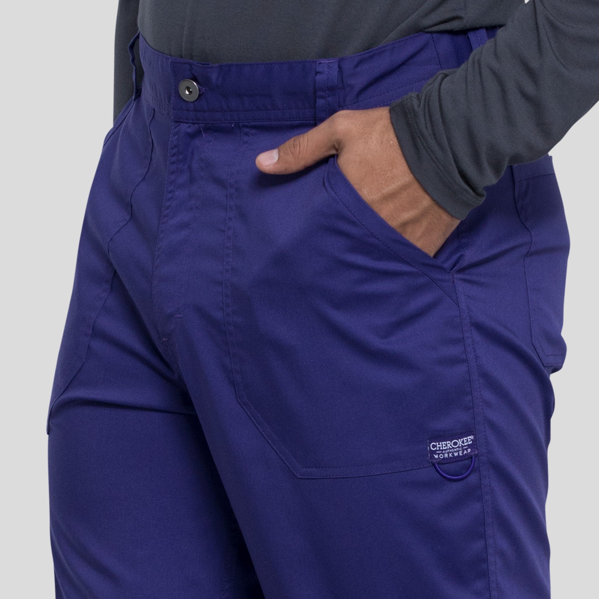 Men's Zip Fly Cargo Scrub Pant