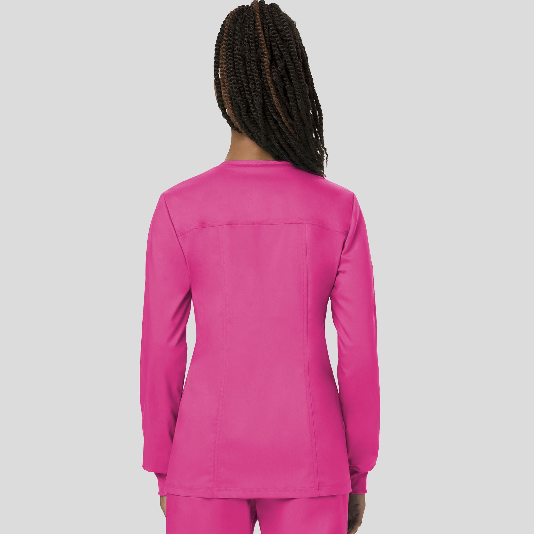 Women's Snap Front Solid Scrub Jacket