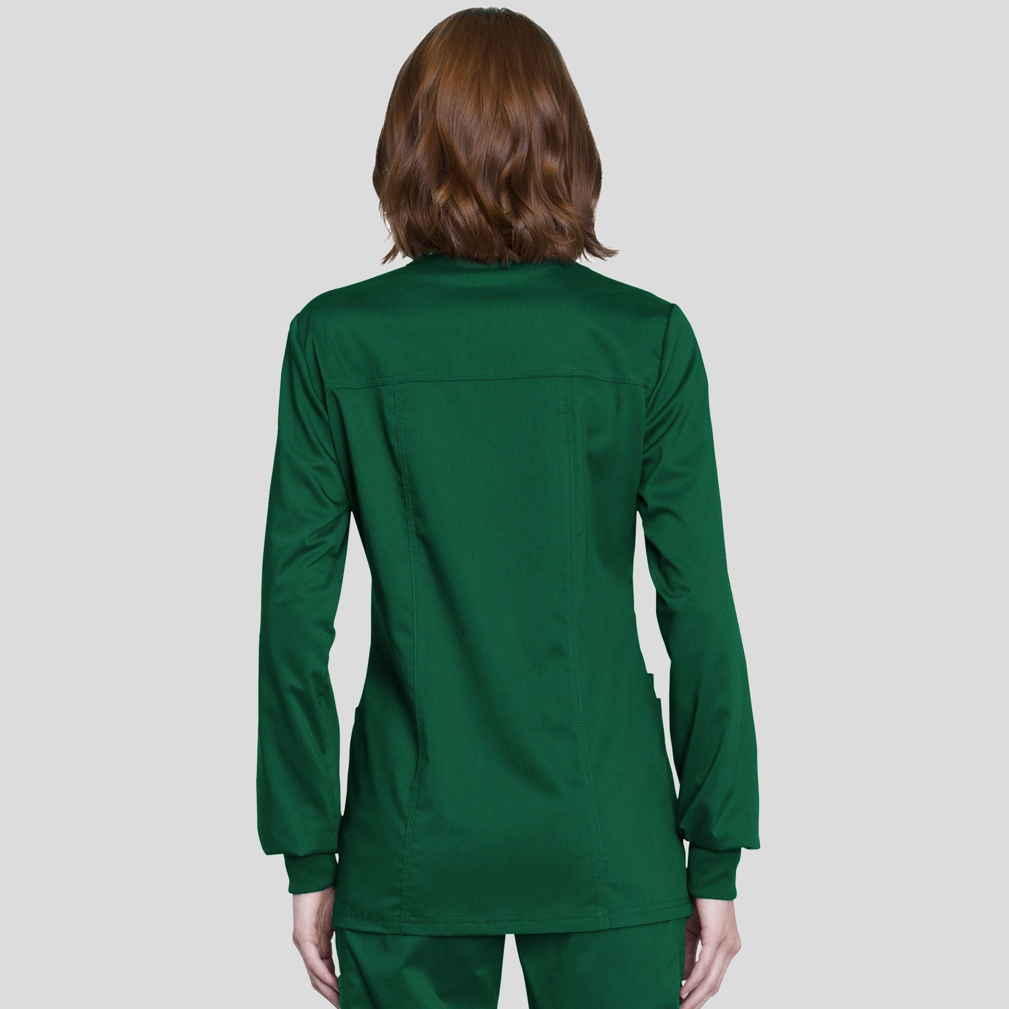 Women's Snap Front Solid Scrub Jacket