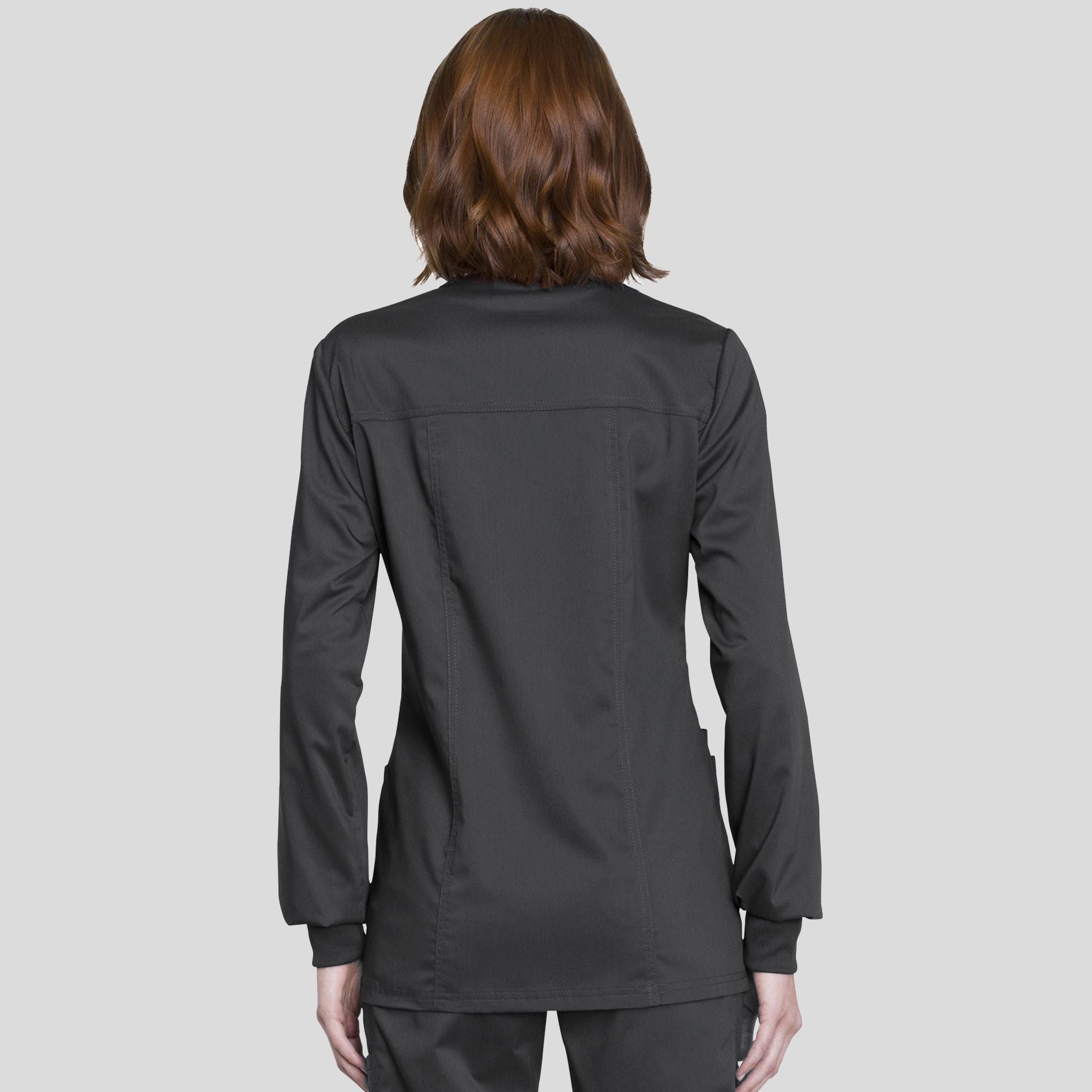 Women's Snap Front Solid Scrub Jacket