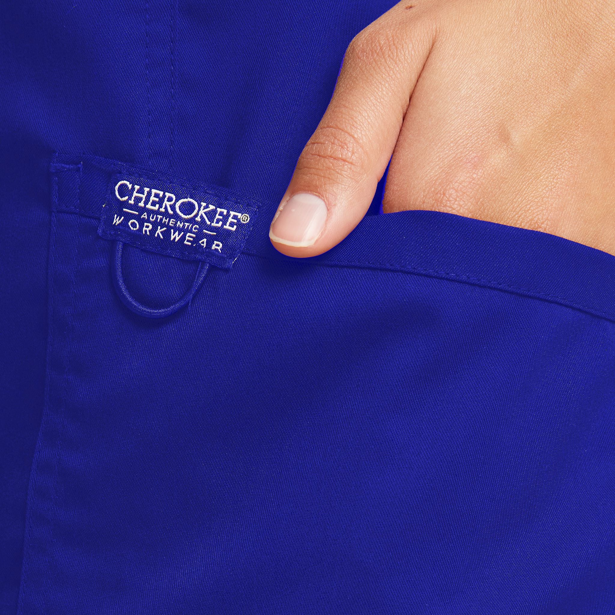 Women's Mock Wrap Solid Scrub Top