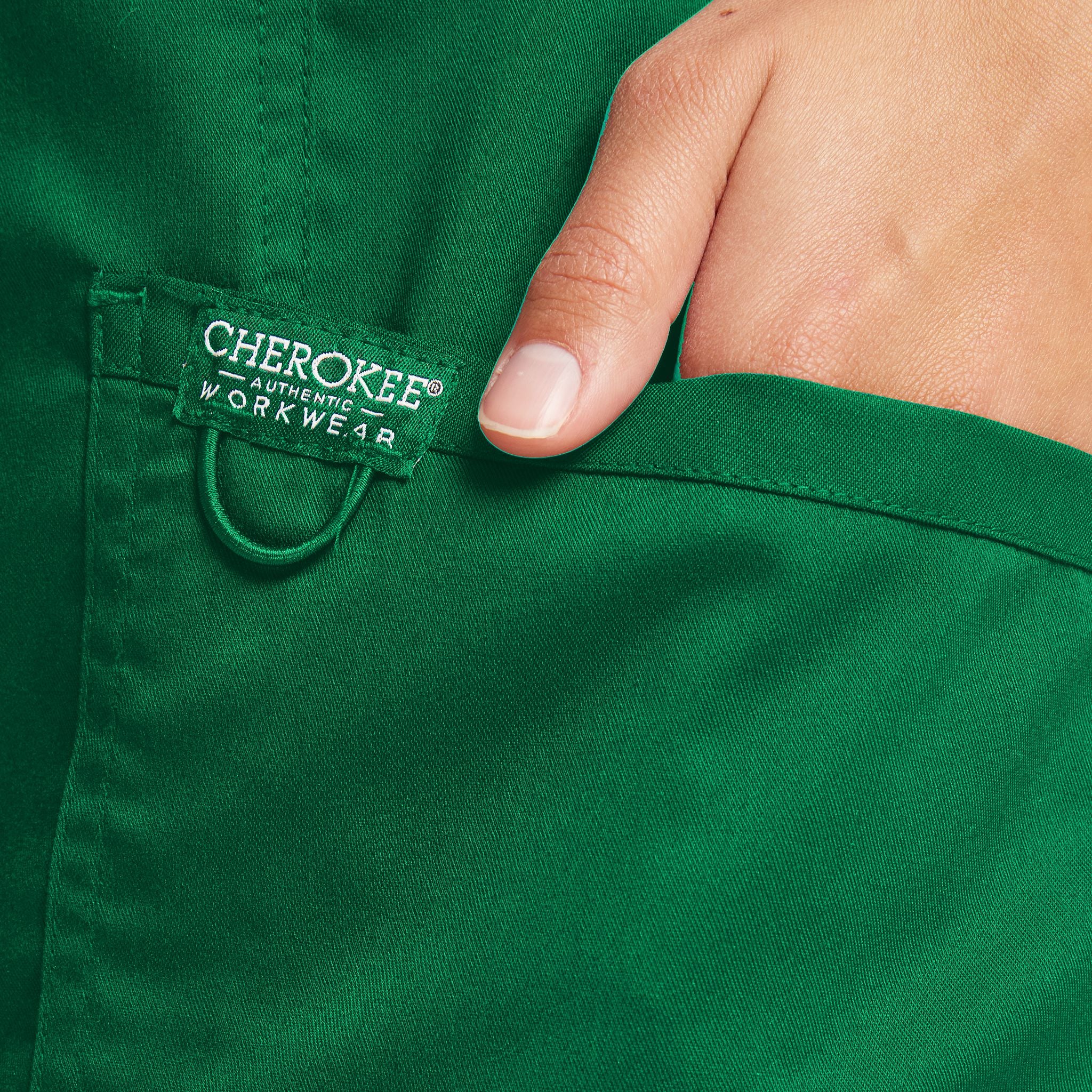 Women's Mock Wrap Solid Scrub Top