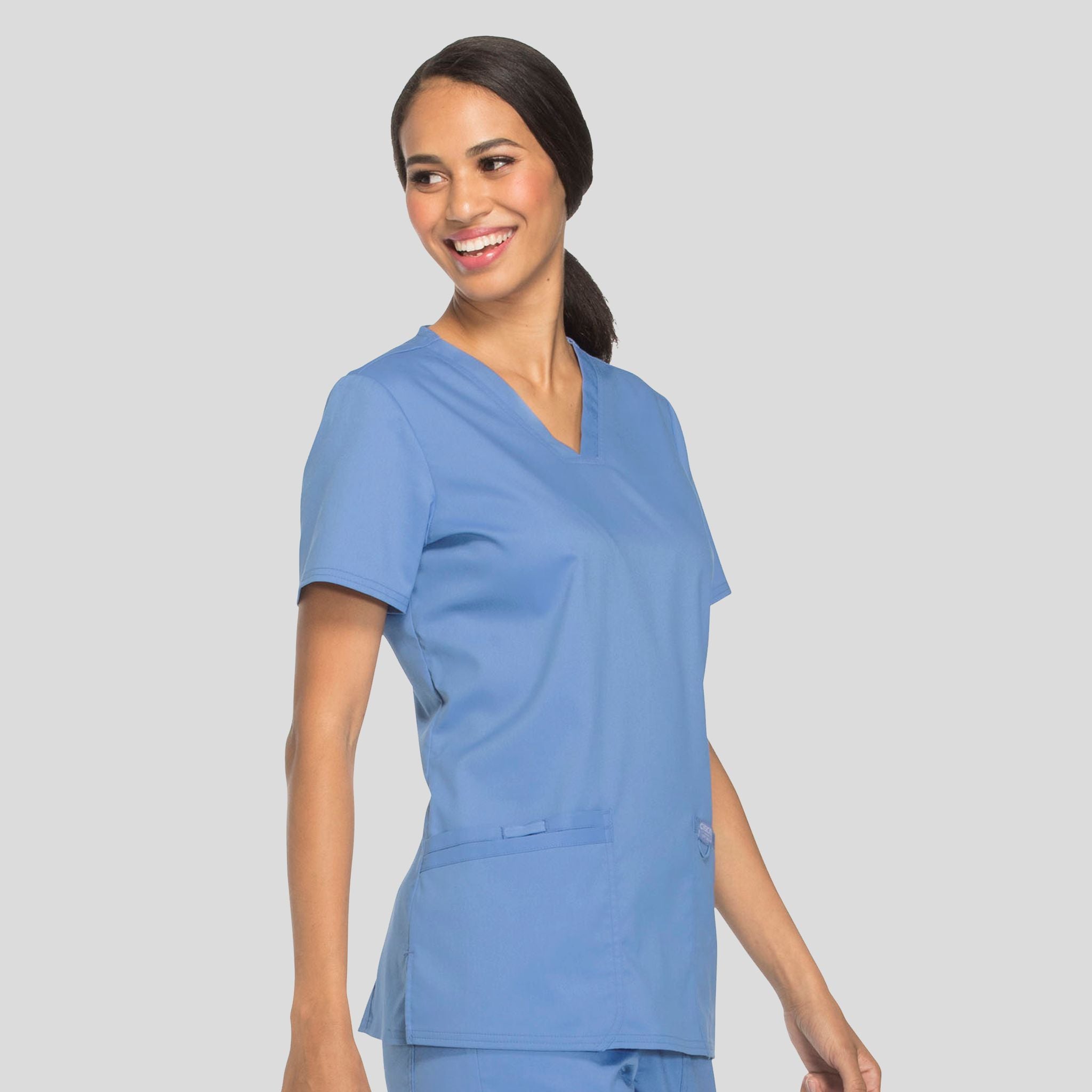 Women's V-Neck Solid Scrub Top
