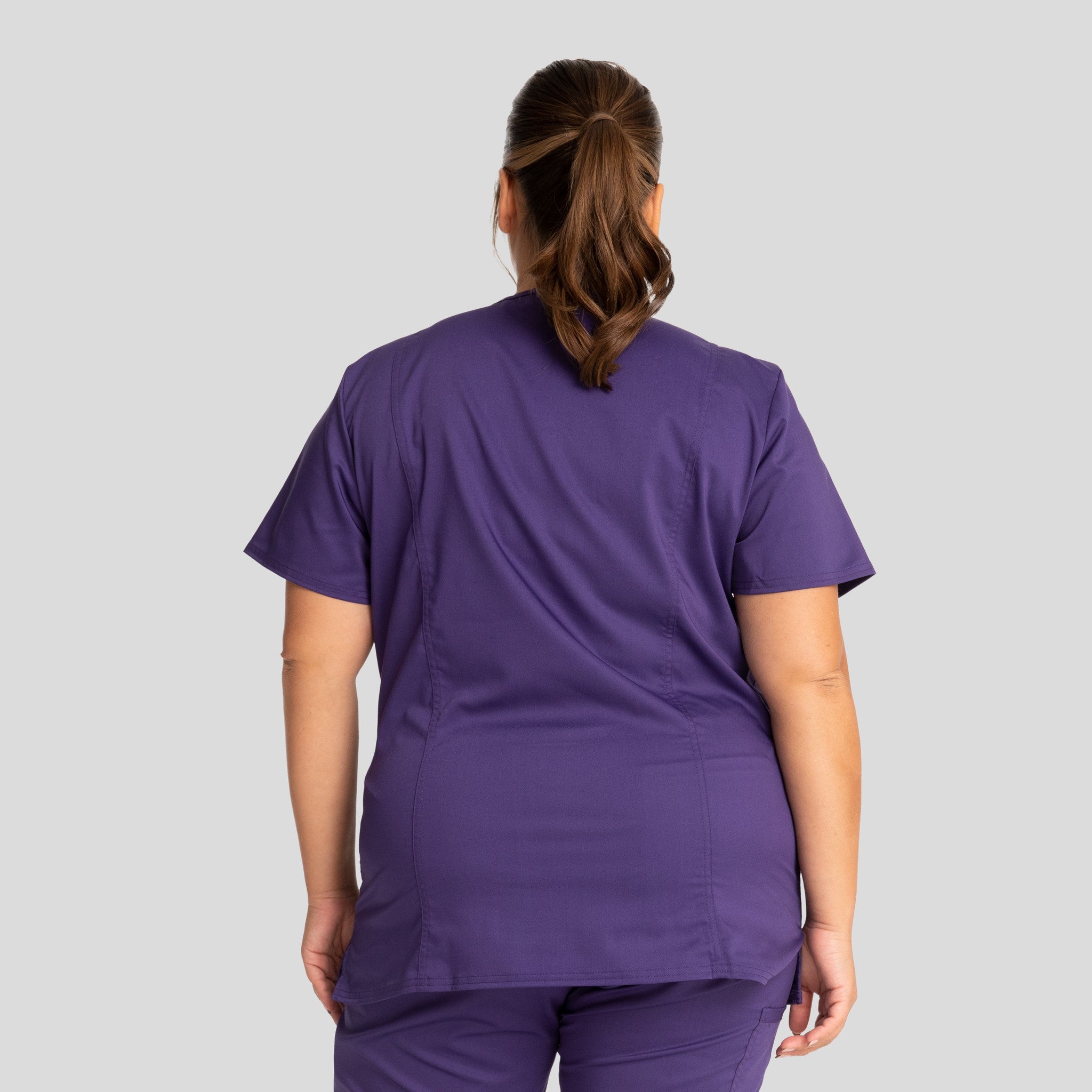 Women's V-Neck Solid Scrub Top