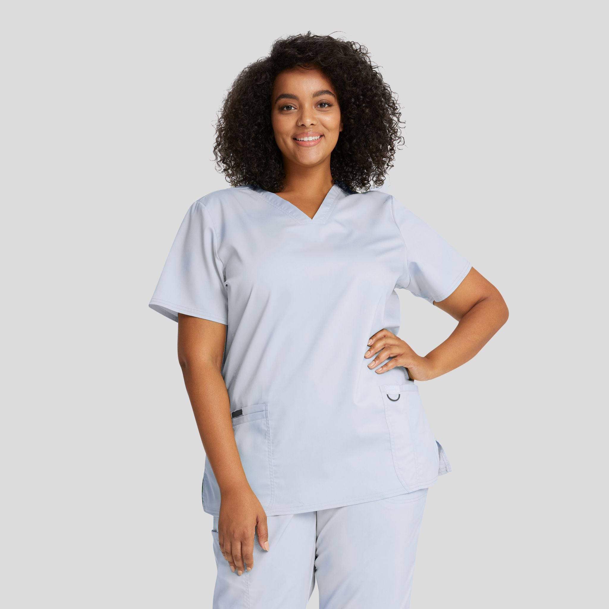 Women's V-Neck Solid Scrub Top