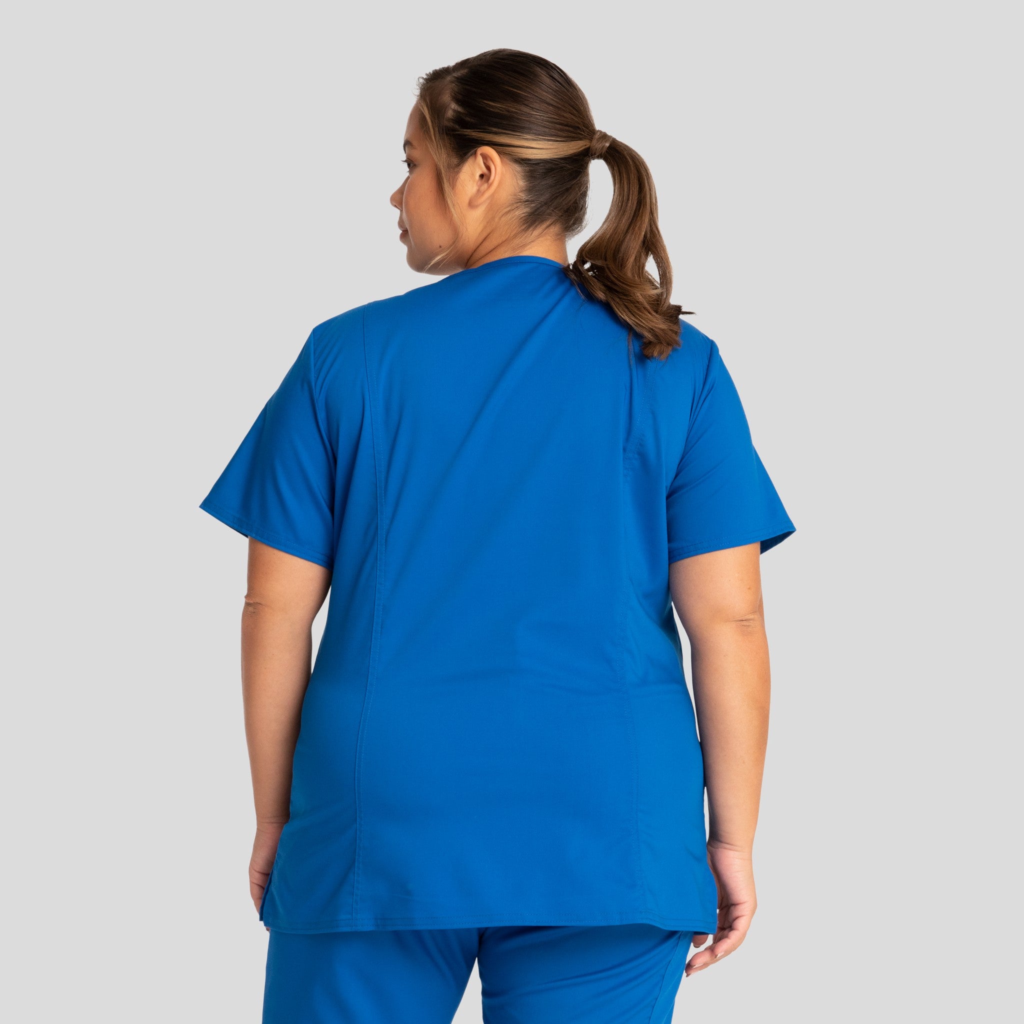 Women's V-Neck Solid Scrub Top