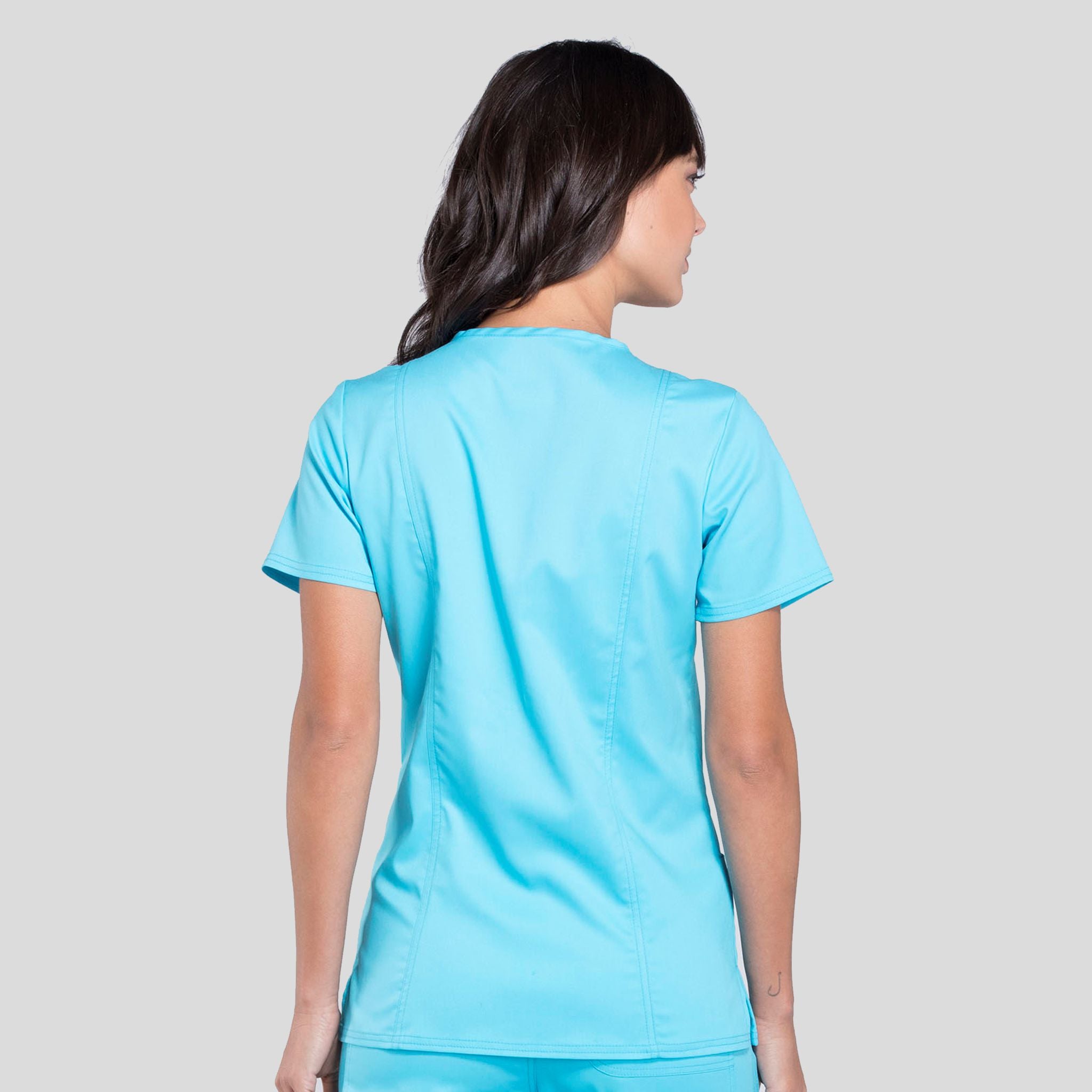 Women's V-Neck Solid Scrub Top