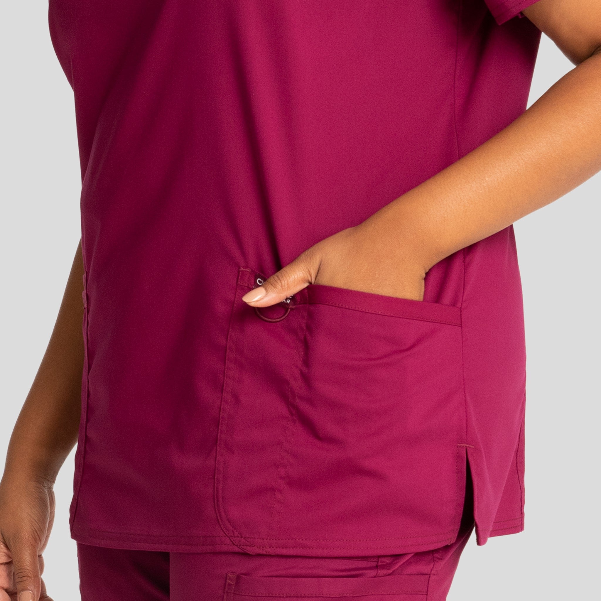 Women's V-Neck Solid Scrub Top