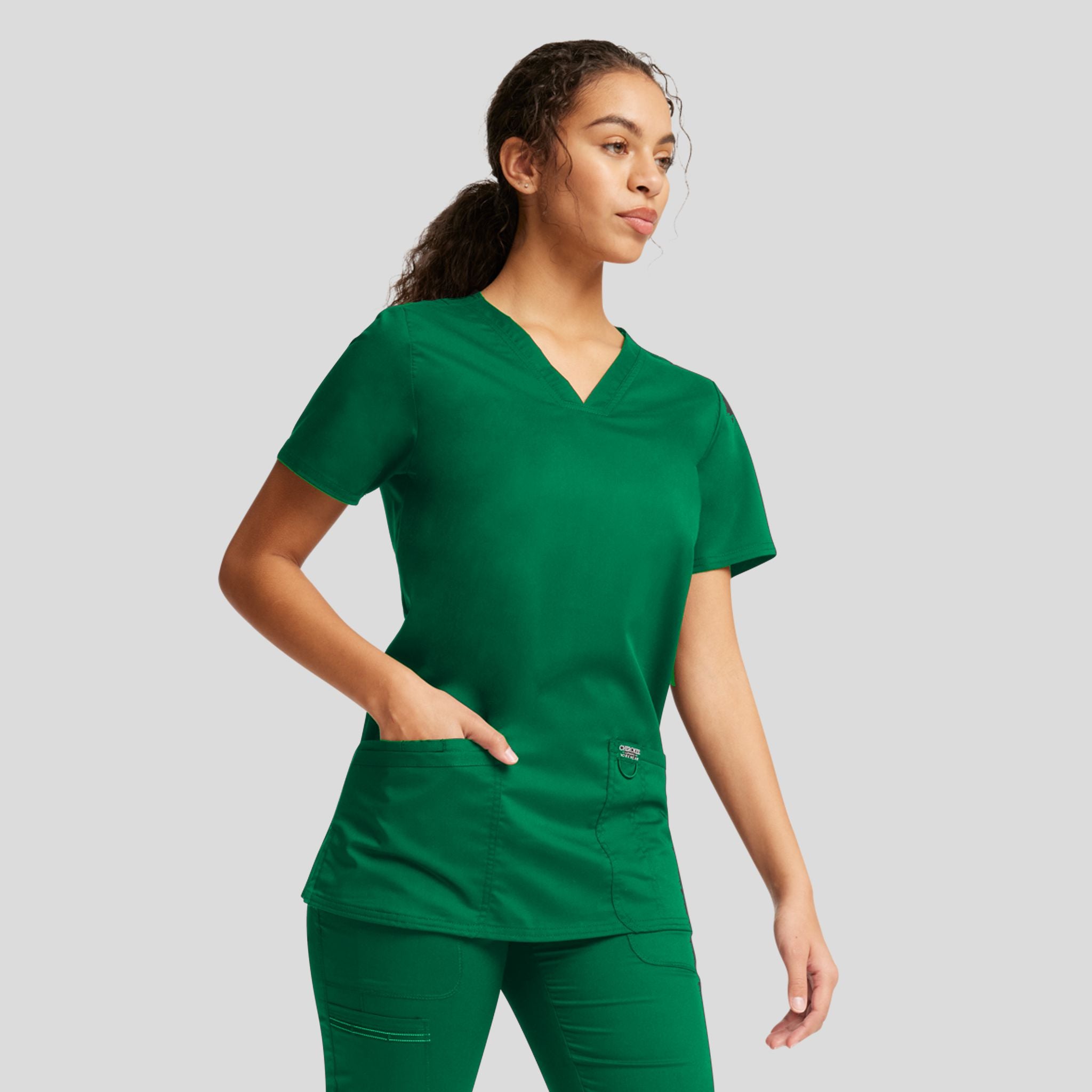Women's V-Neck Solid Scrub Top