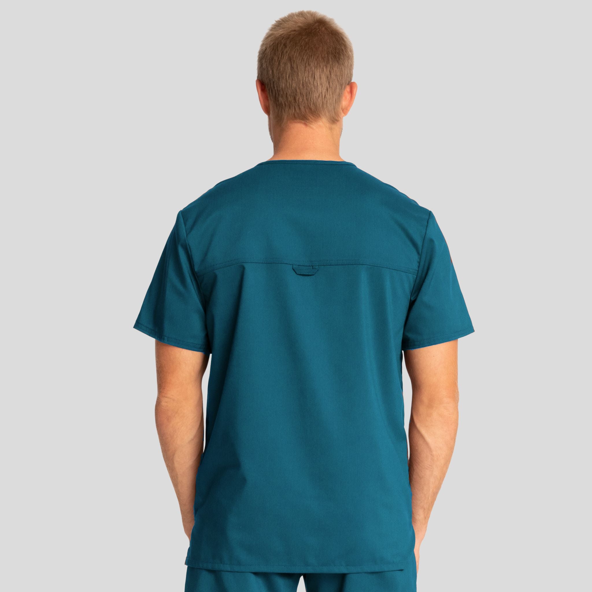 Men's V-Neck Solid Scrub Top