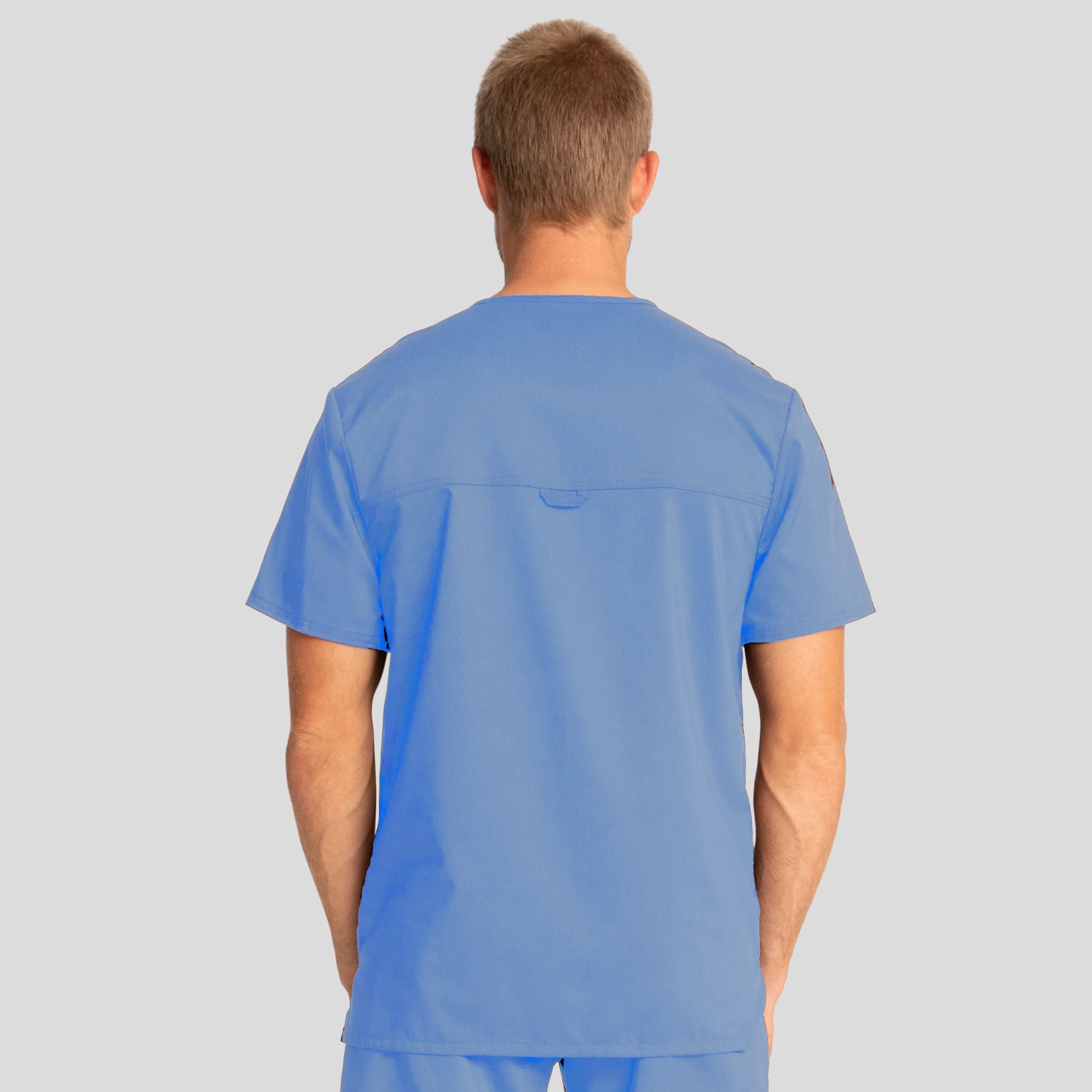 Men's V-Neck Solid Scrub Top