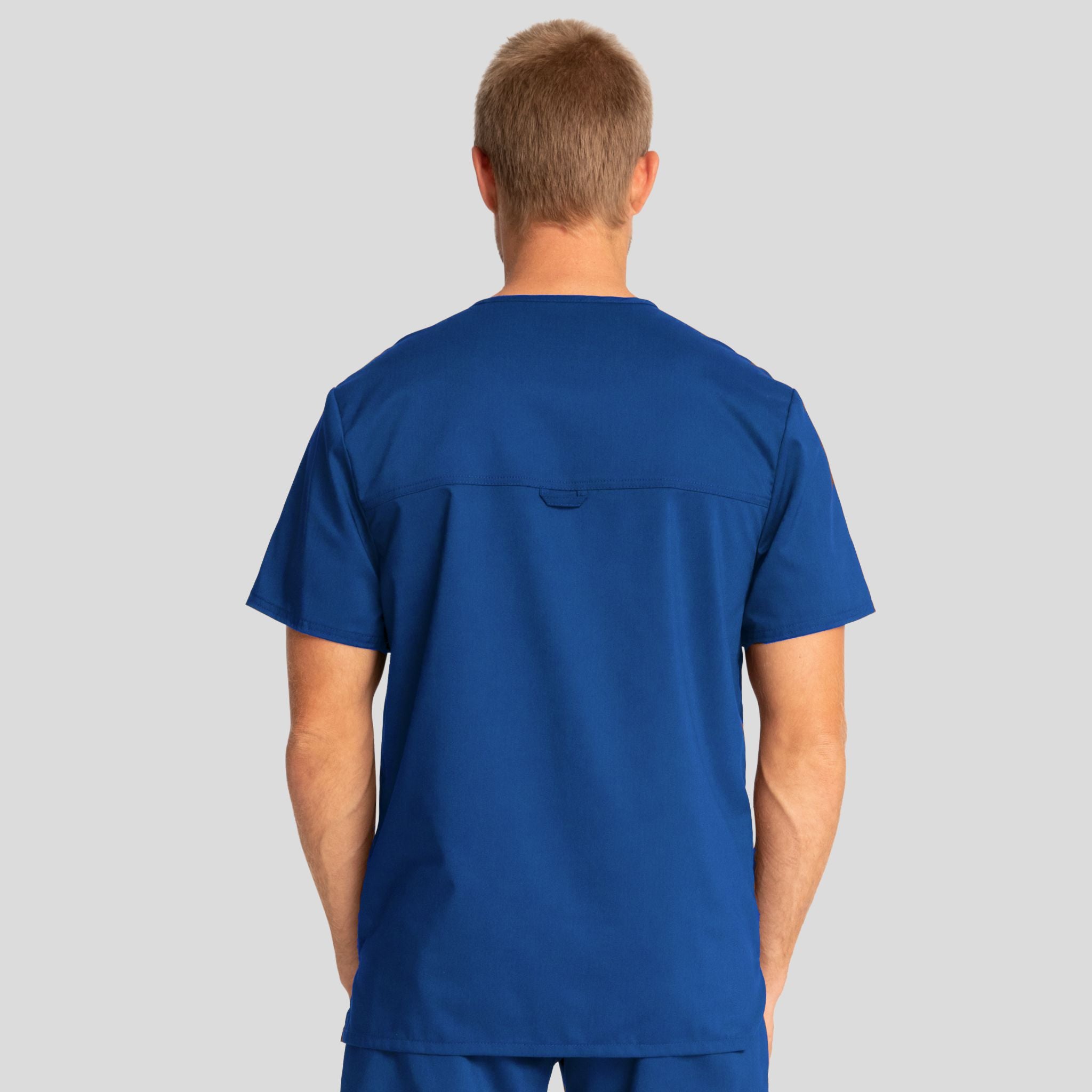 Men's V-Neck Solid Scrub Top