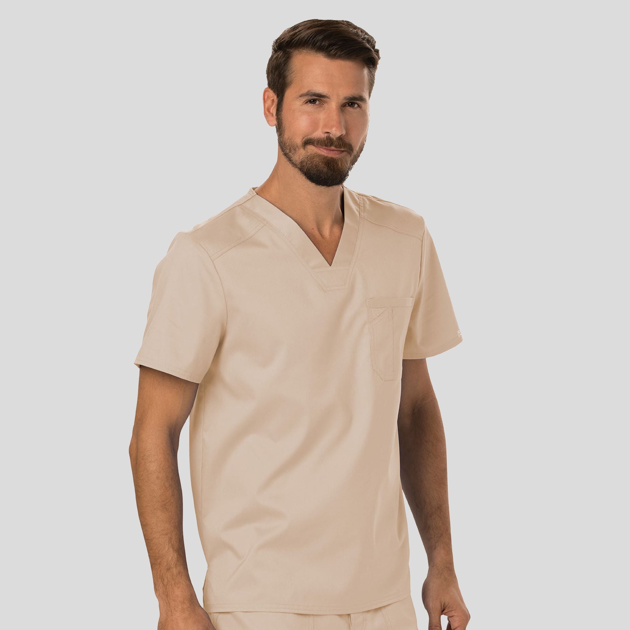 Men's V-Neck Solid Scrub Top