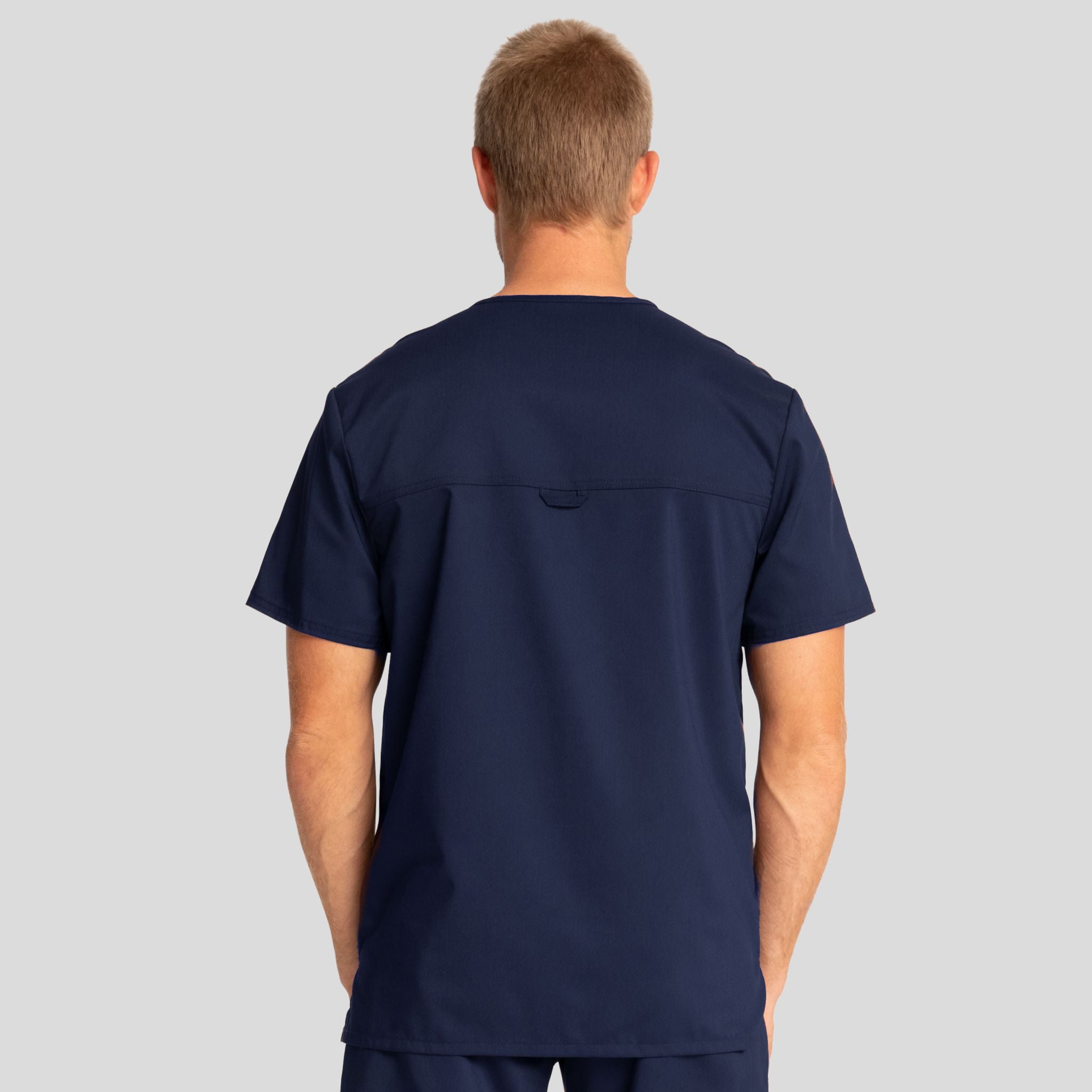 Men's V-Neck Solid Scrub Top