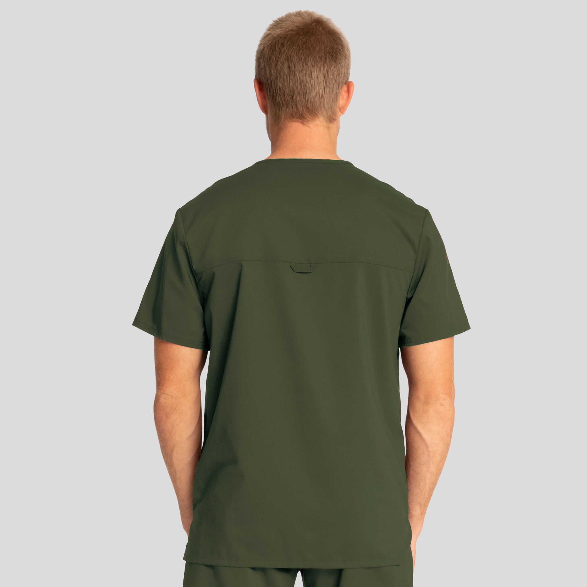 Men's V-Neck Solid Scrub Top