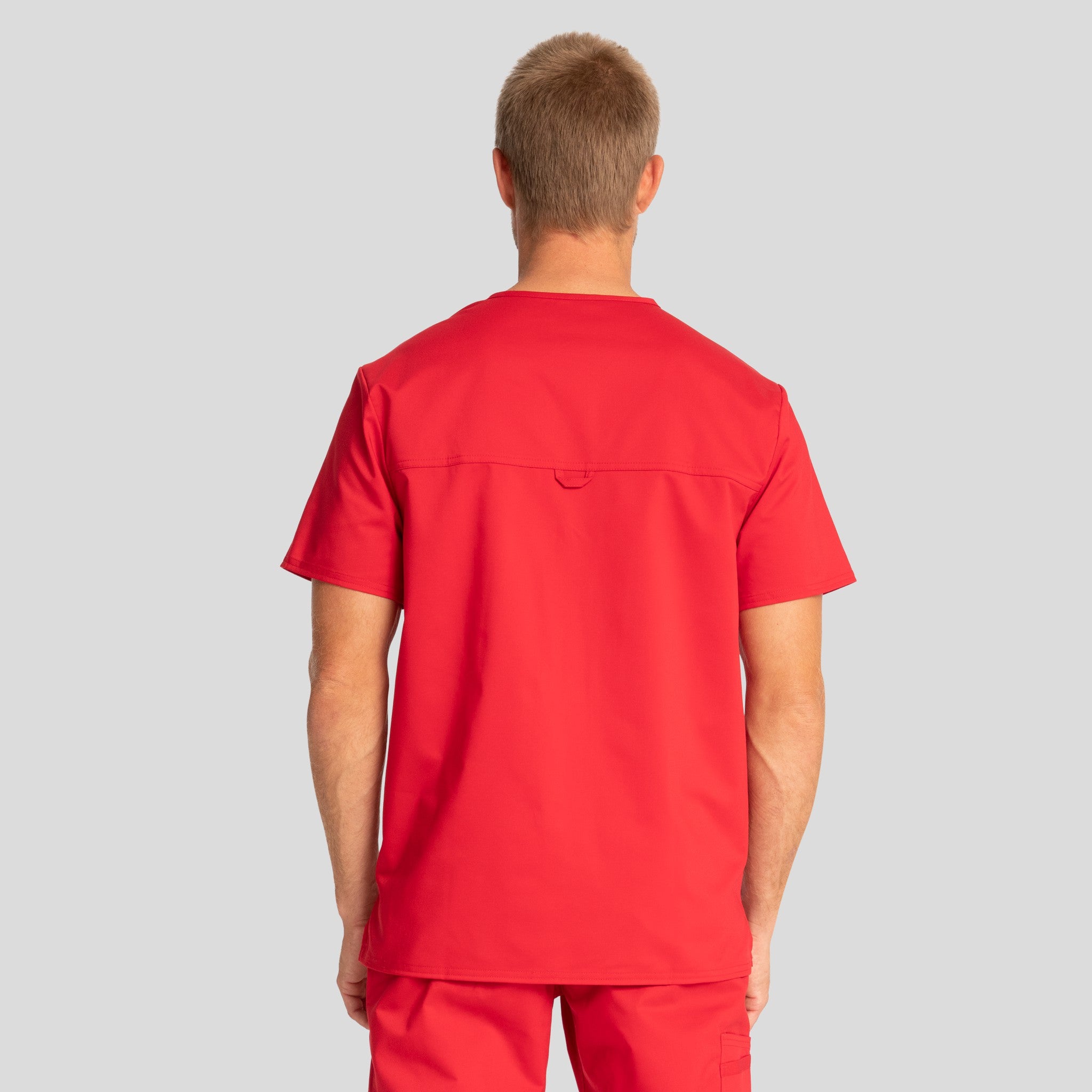 Men's V-Neck Solid Scrub Top