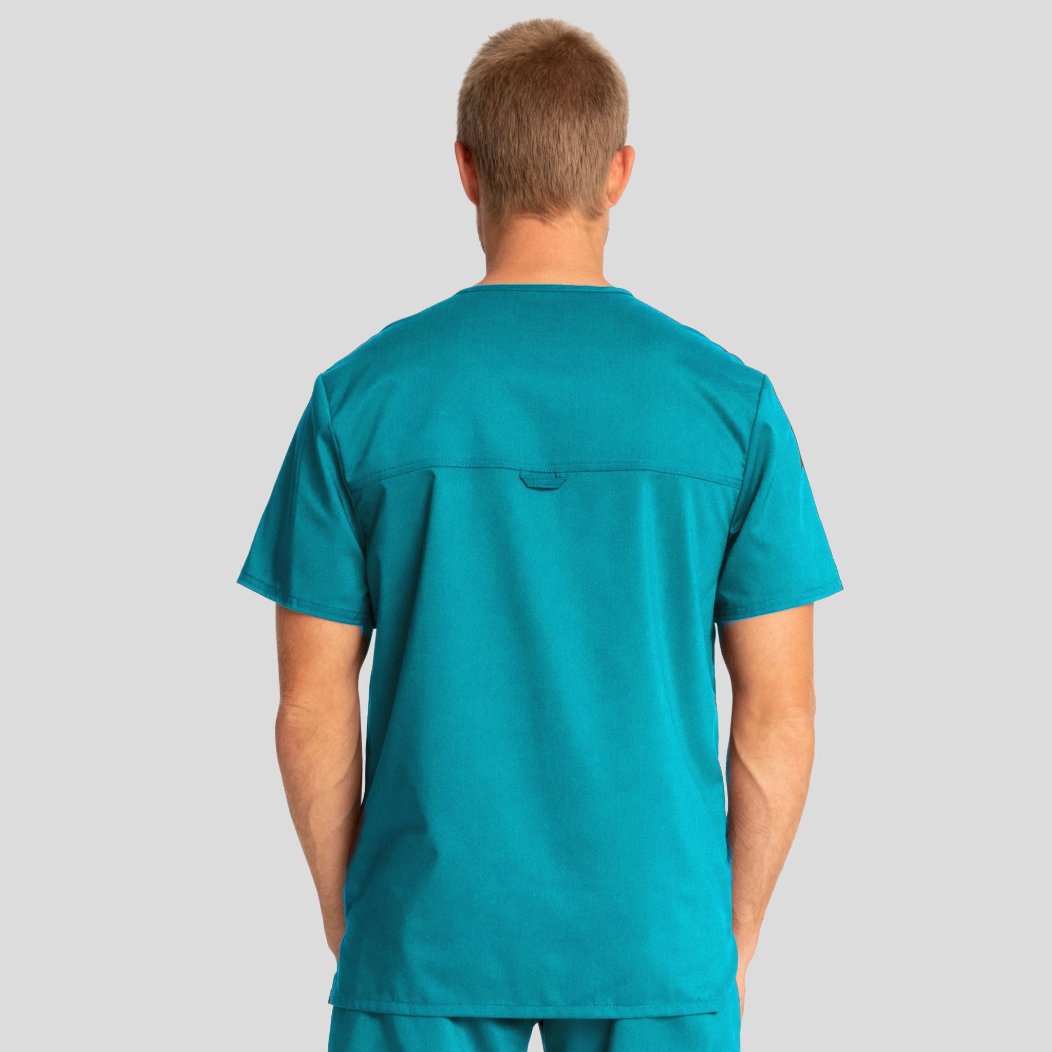 Men's V-Neck Solid Scrub Top