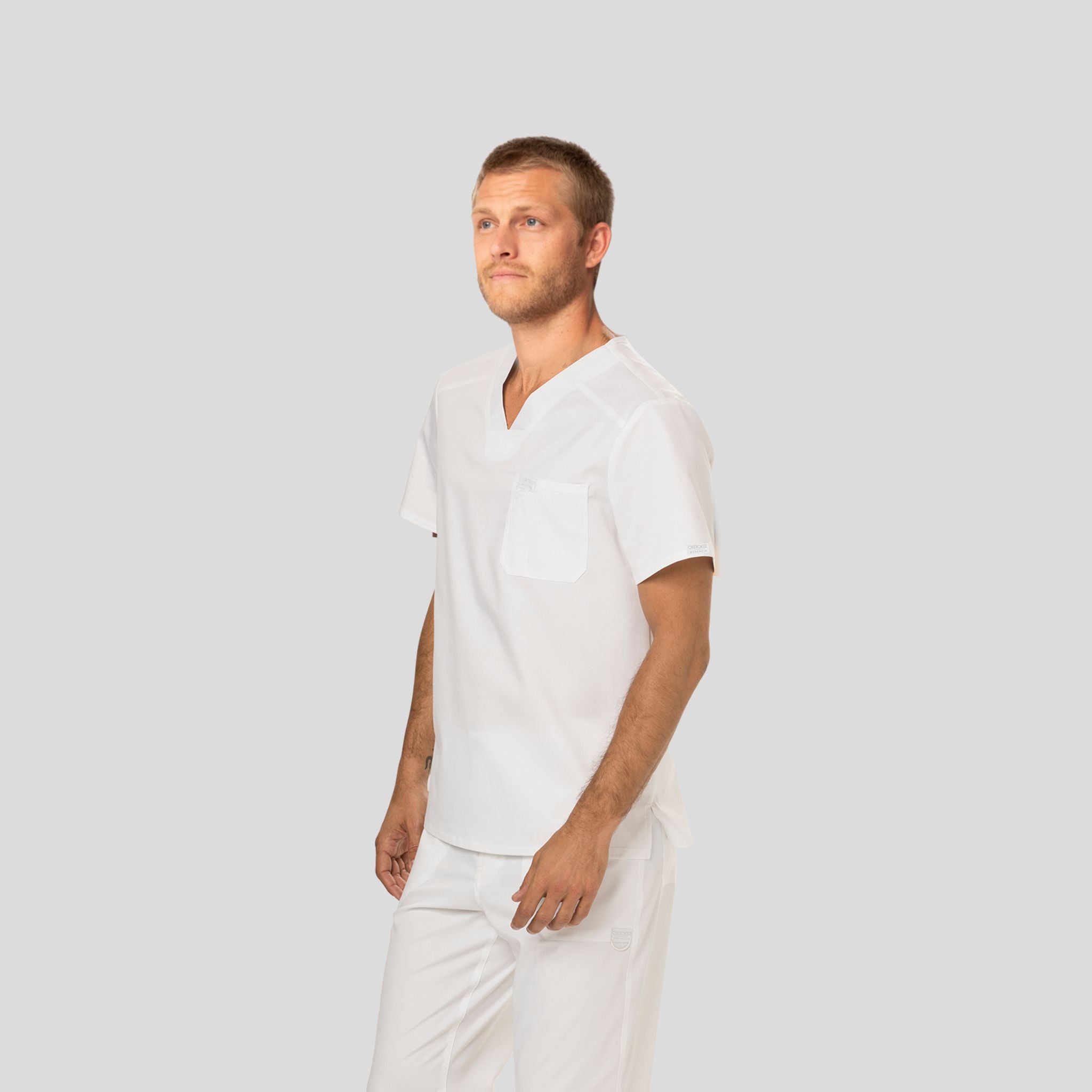 Men's V-Neck Solid Scrub Top