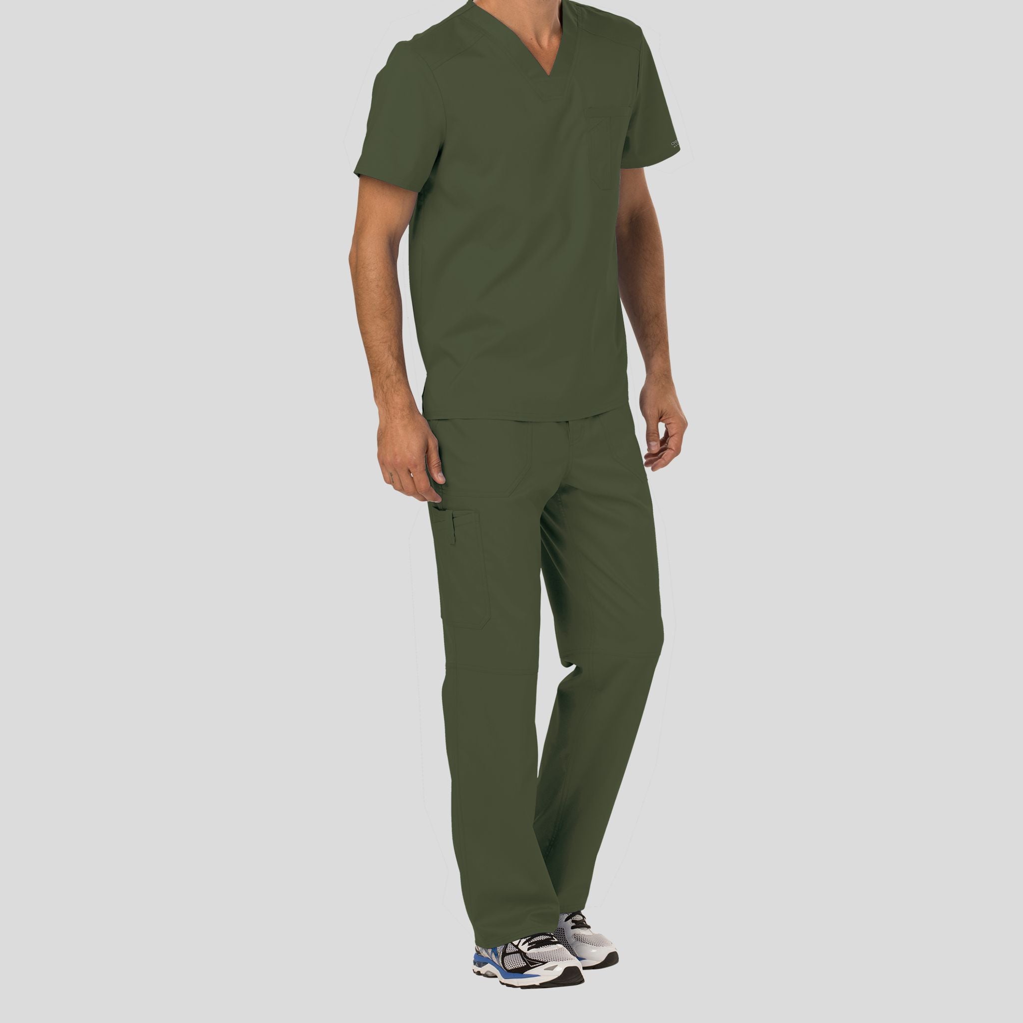 Men's V-Neck Solid Scrub Top