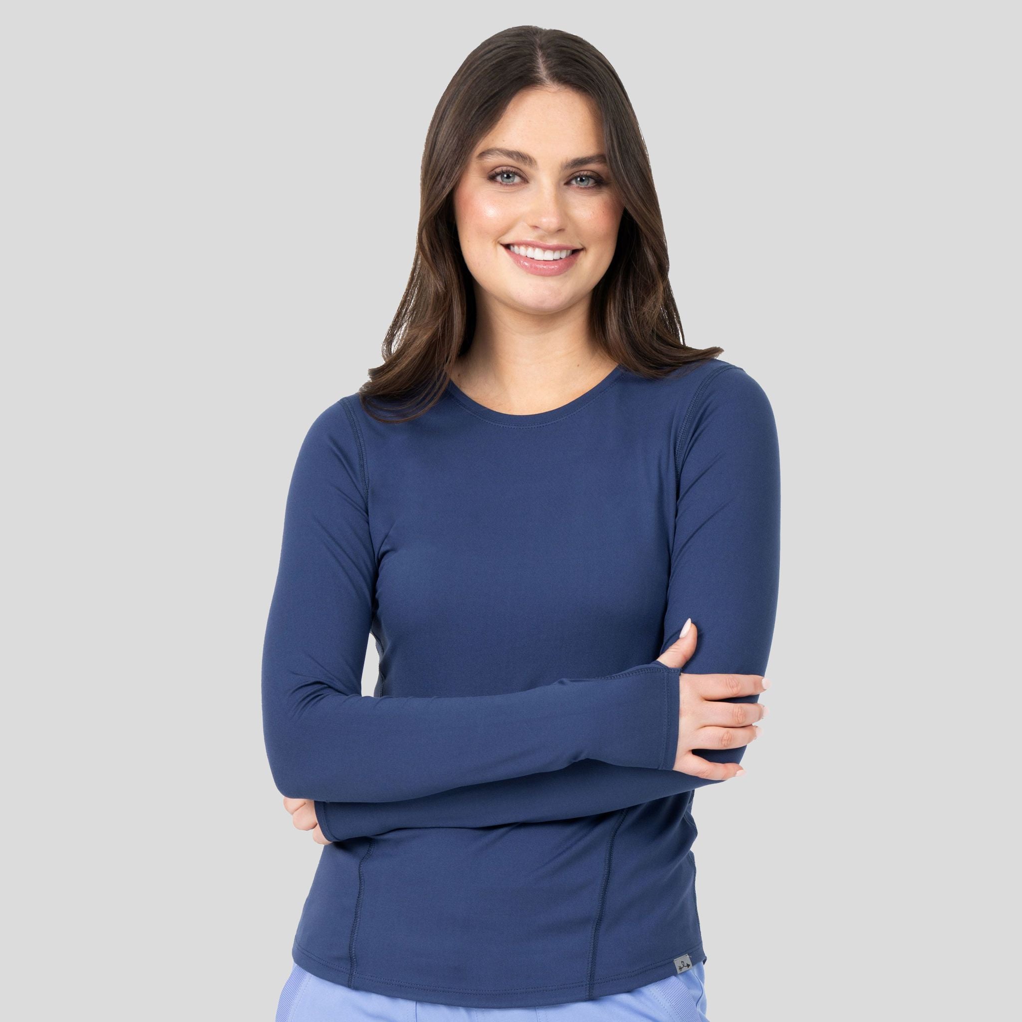 Lily Brushed Knit Tee Shirt w/Thumb Hole