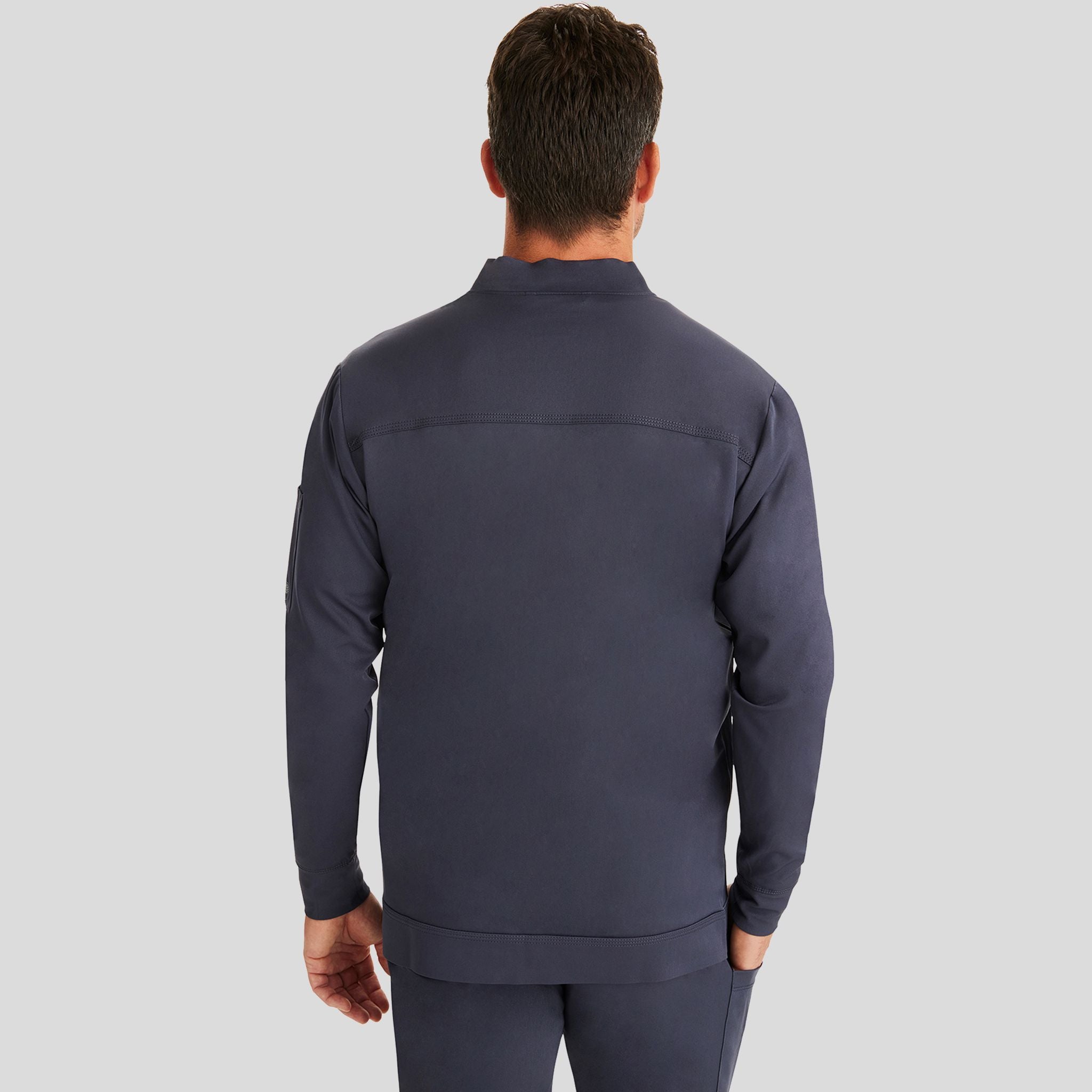 Men's Michael Zip Front Solid Scrub Jacket