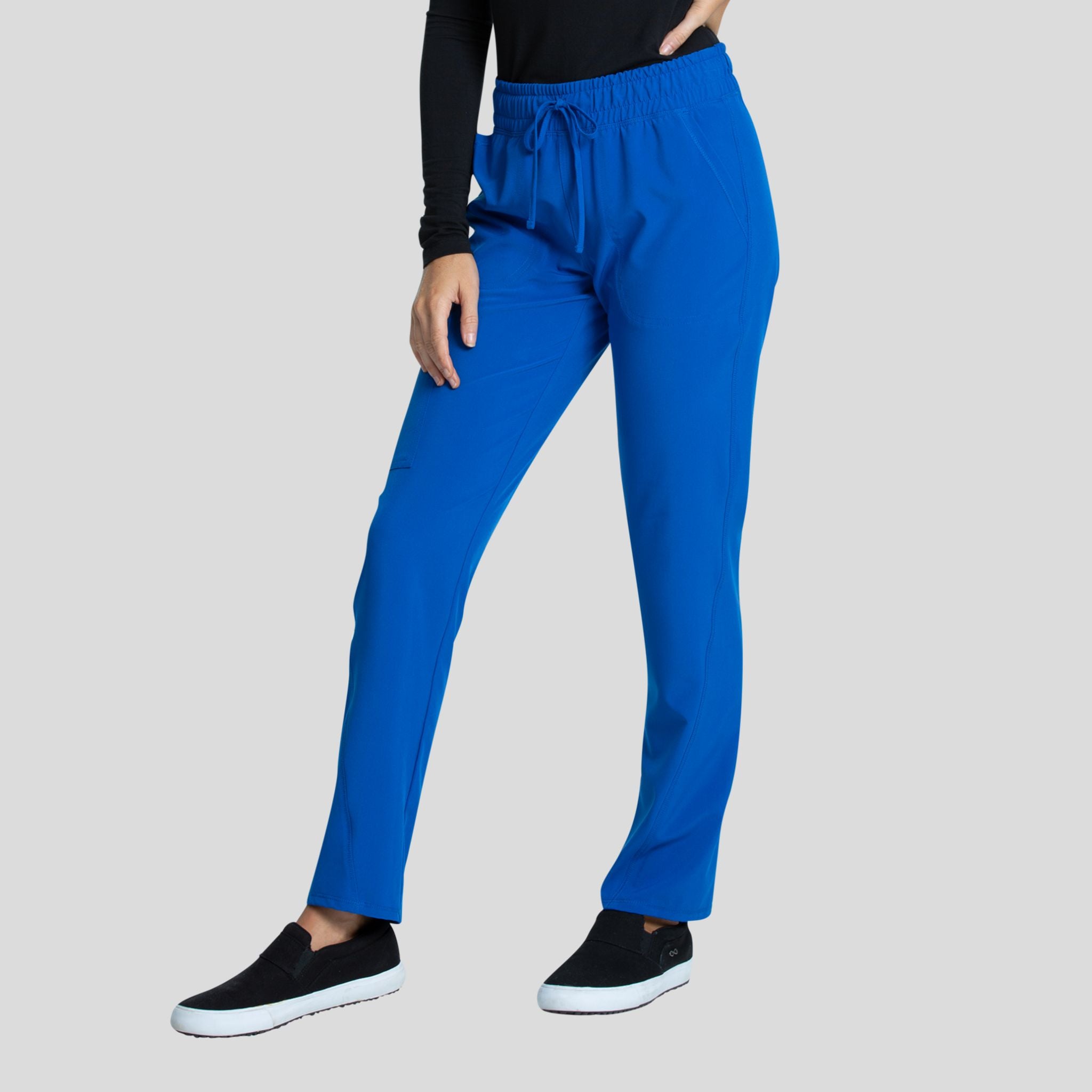 Mid Rise Tapered Leg Drawstring Pant