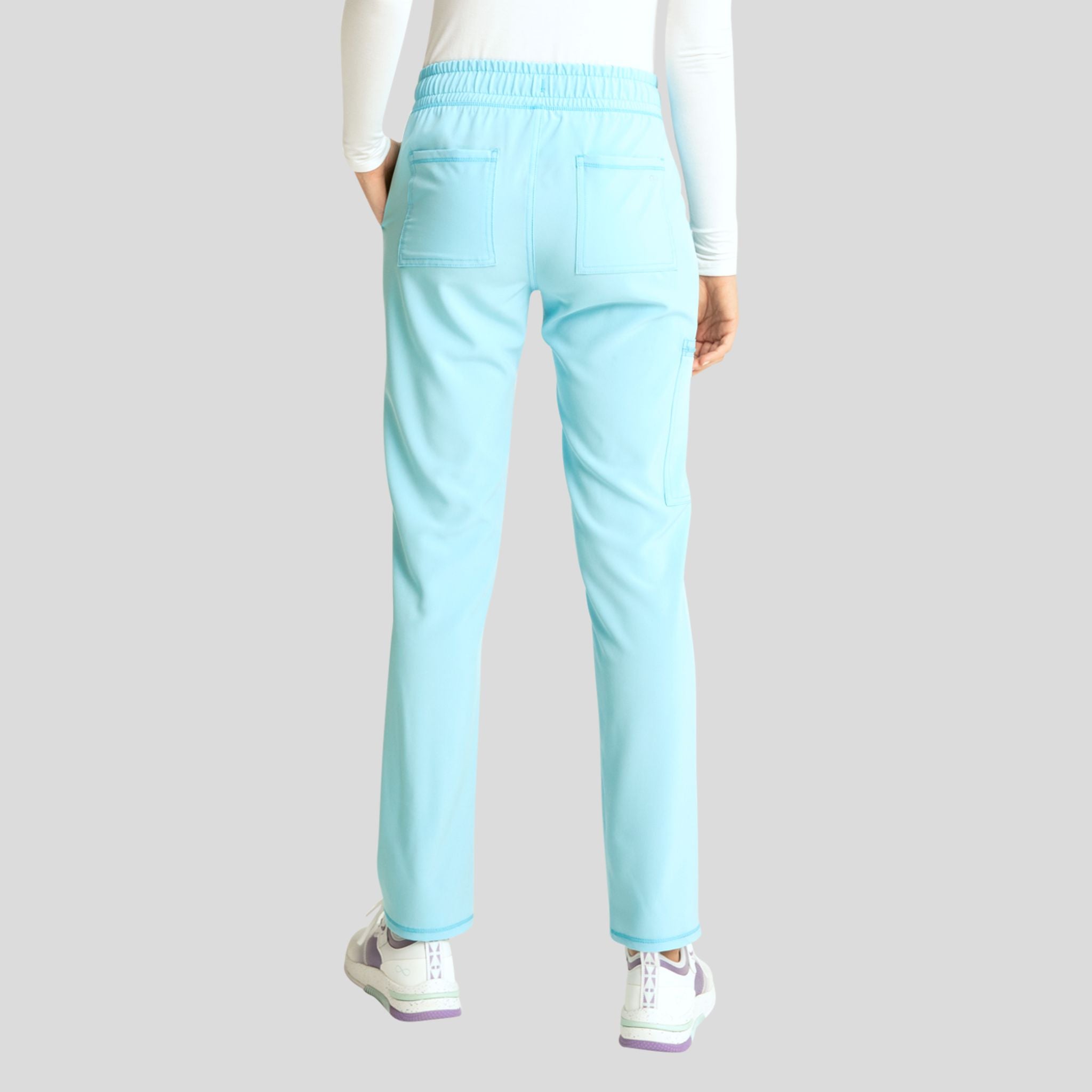 Mid Rise Tapered Leg Drawstring Pant