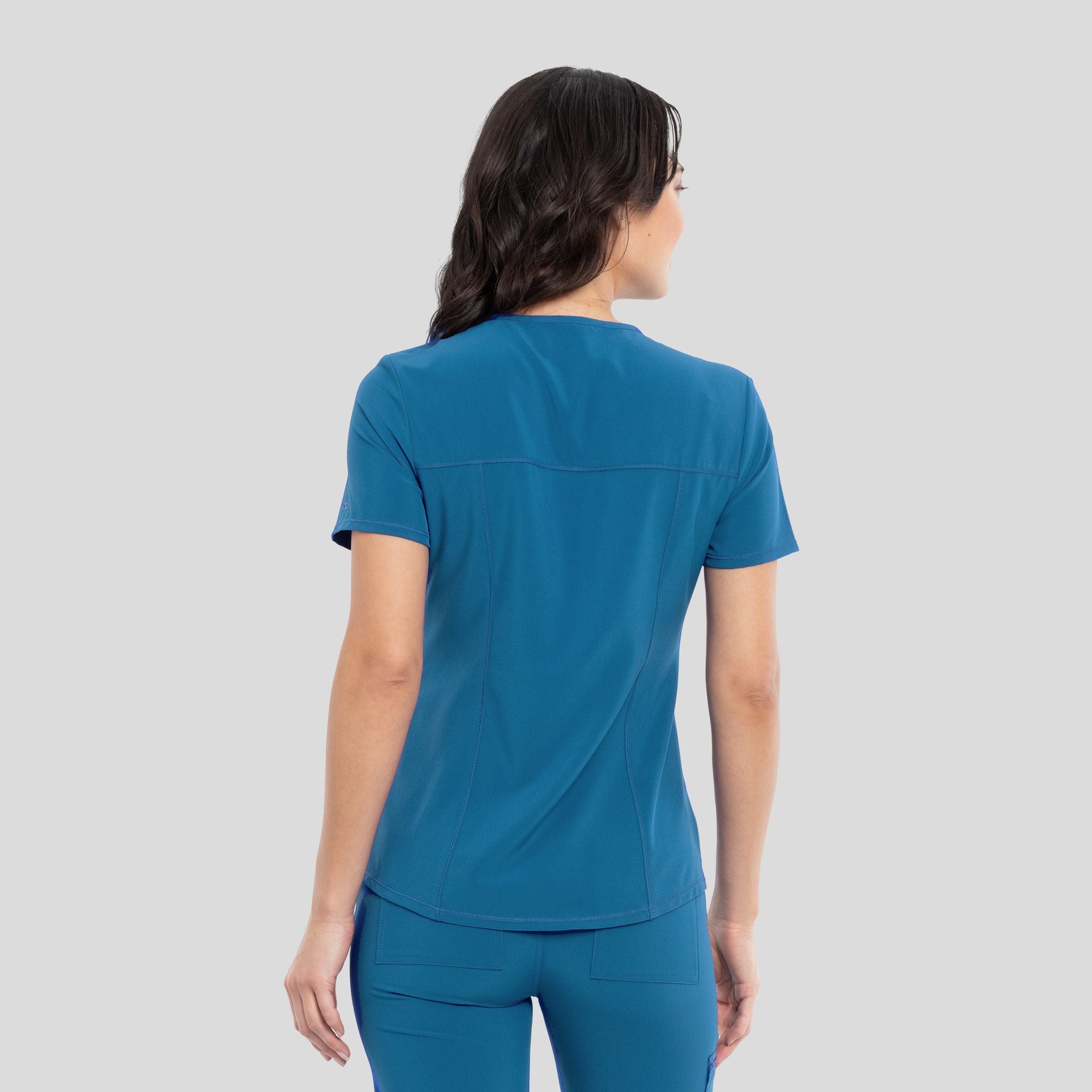 V-Neck Top With Badge Loop