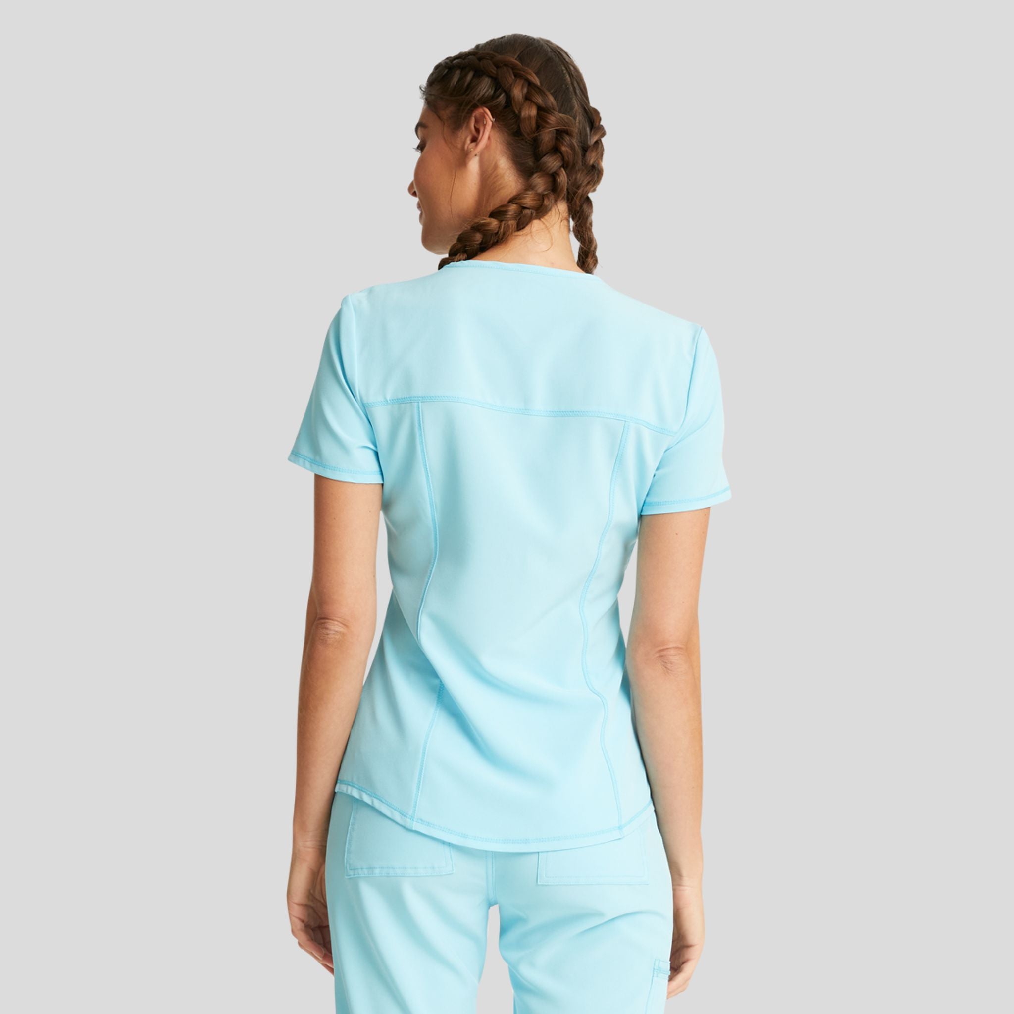 V-Neck Top With Badge Loop