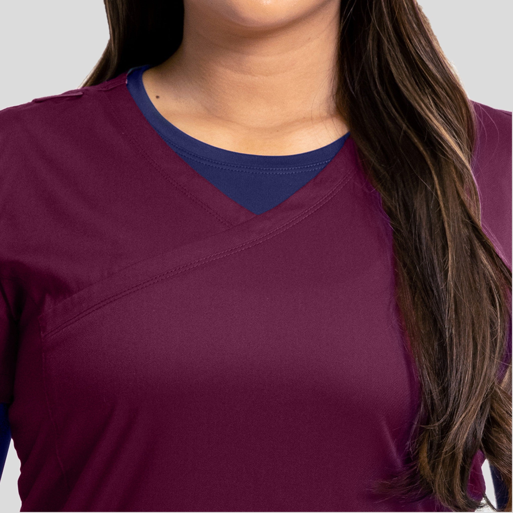 Women’s Mock Wrap Knit Side Top