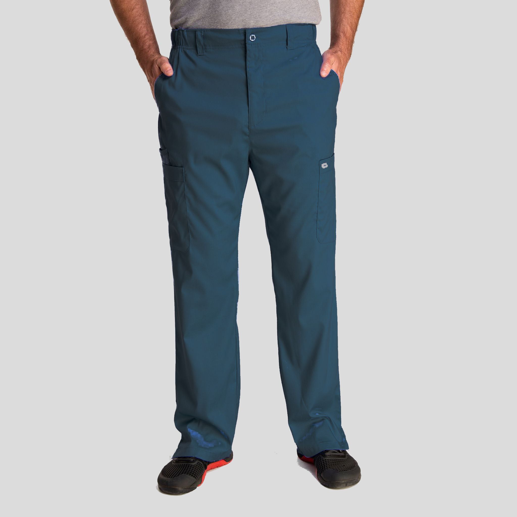Men's Half Elastic Waistband Pant