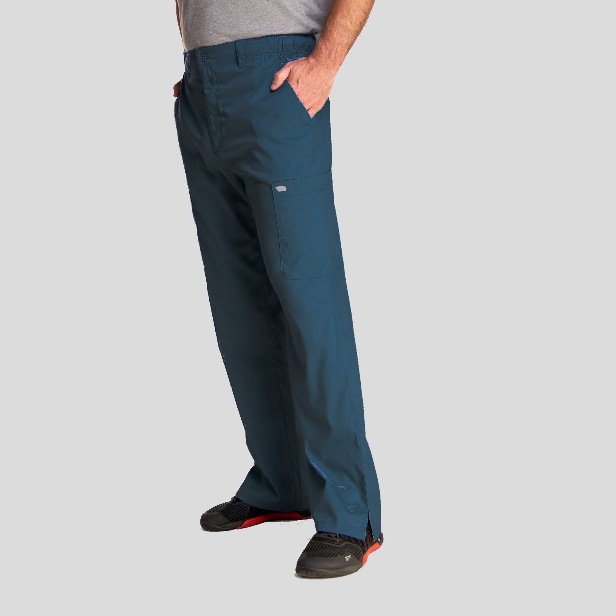 Men's Half Elastic Waistband Pant