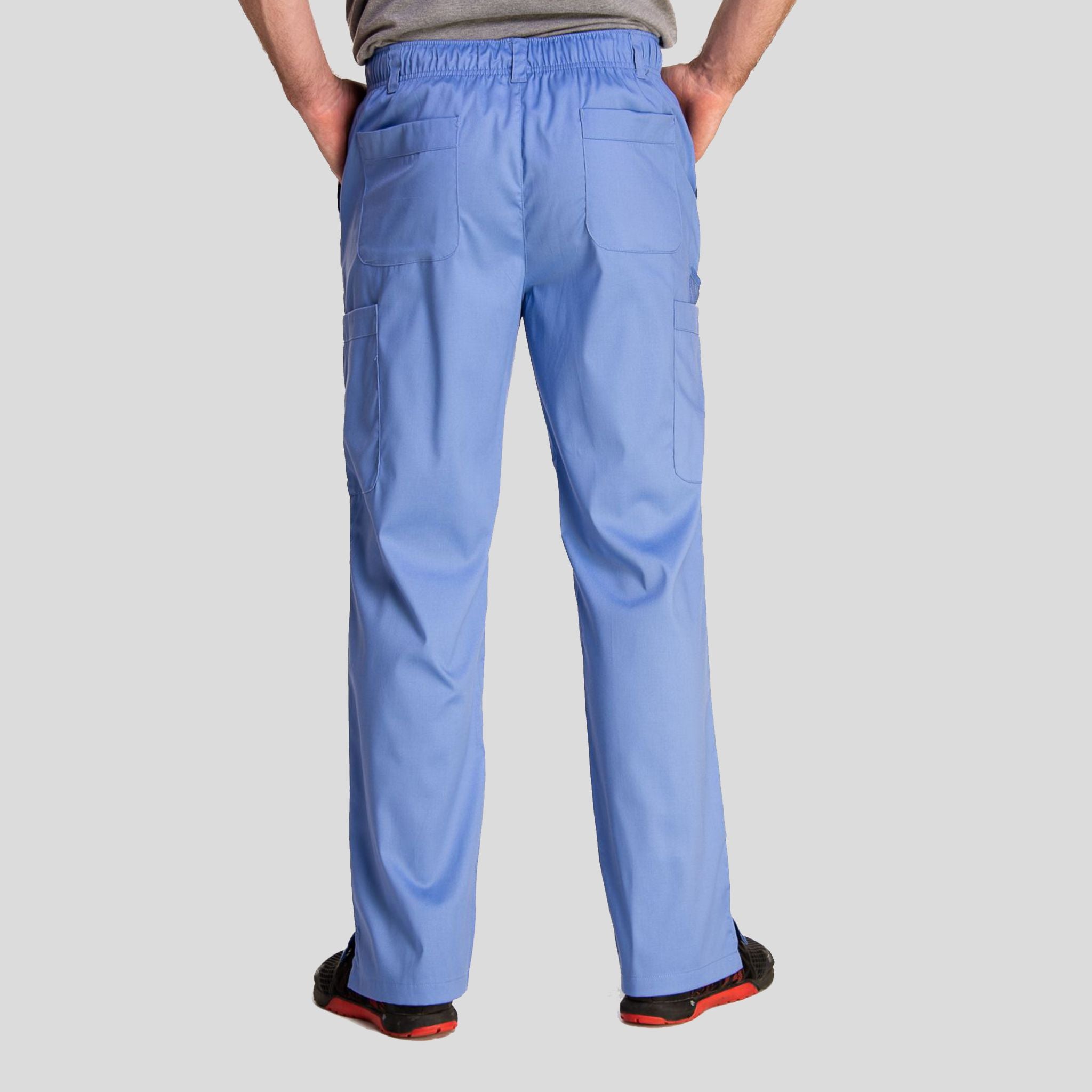 Men's Half Elastic Waistband Pant
