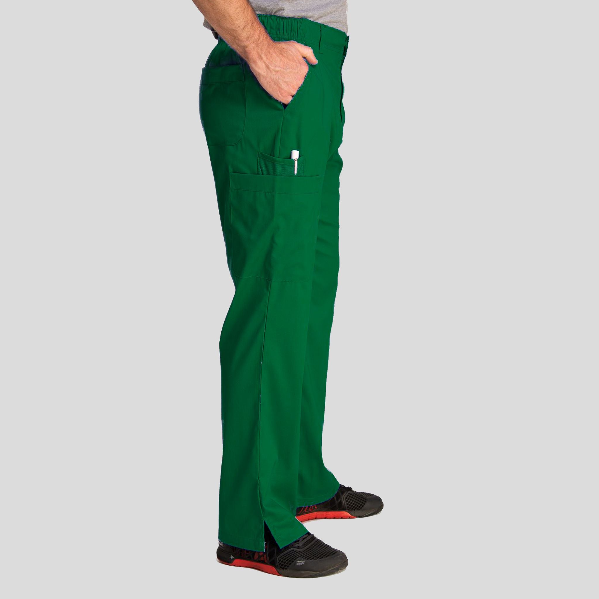 Men's Half Elastic Waistband Pant