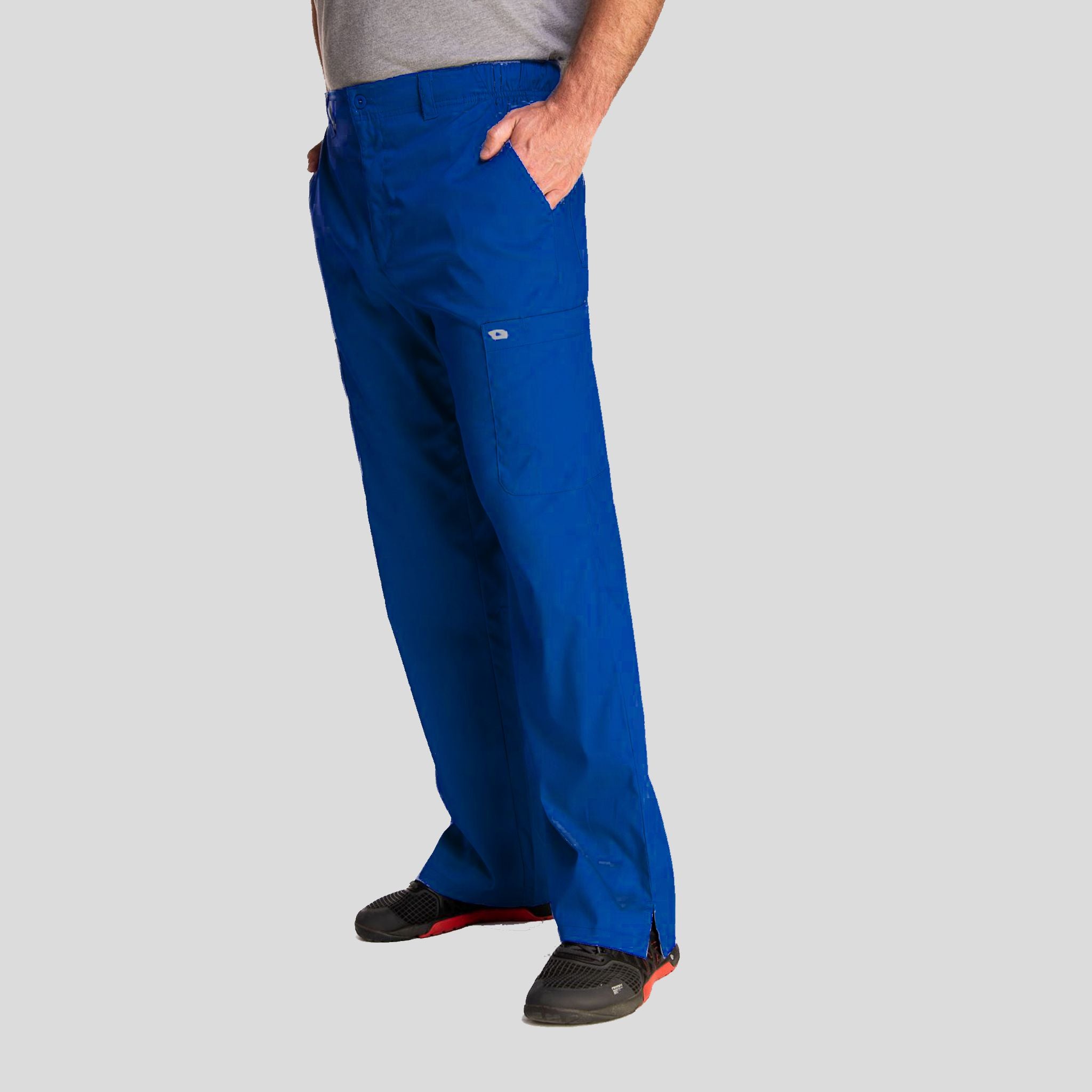 Men's Half Elastic Waistband Pant