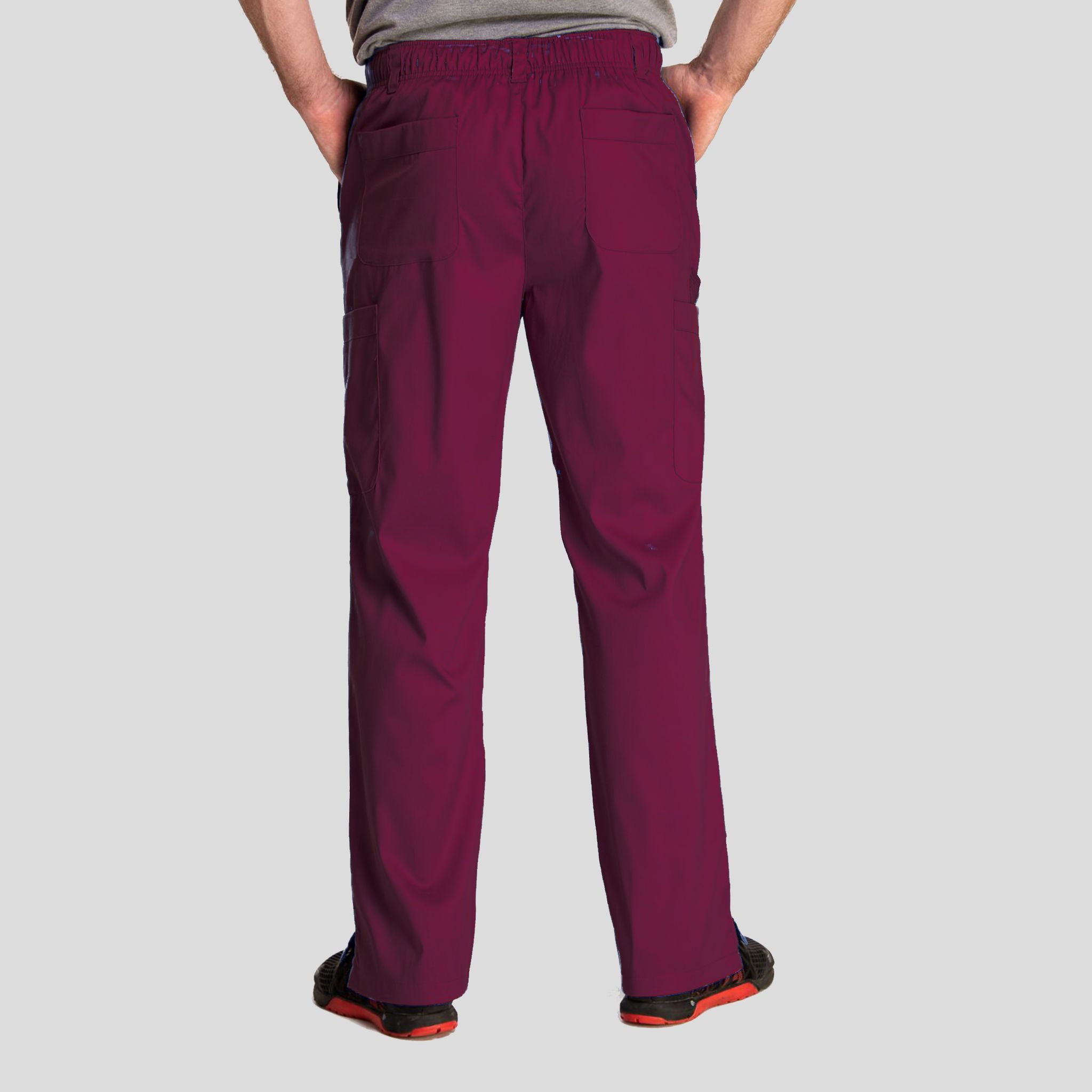 Men's Half Elastic Waistband Pant