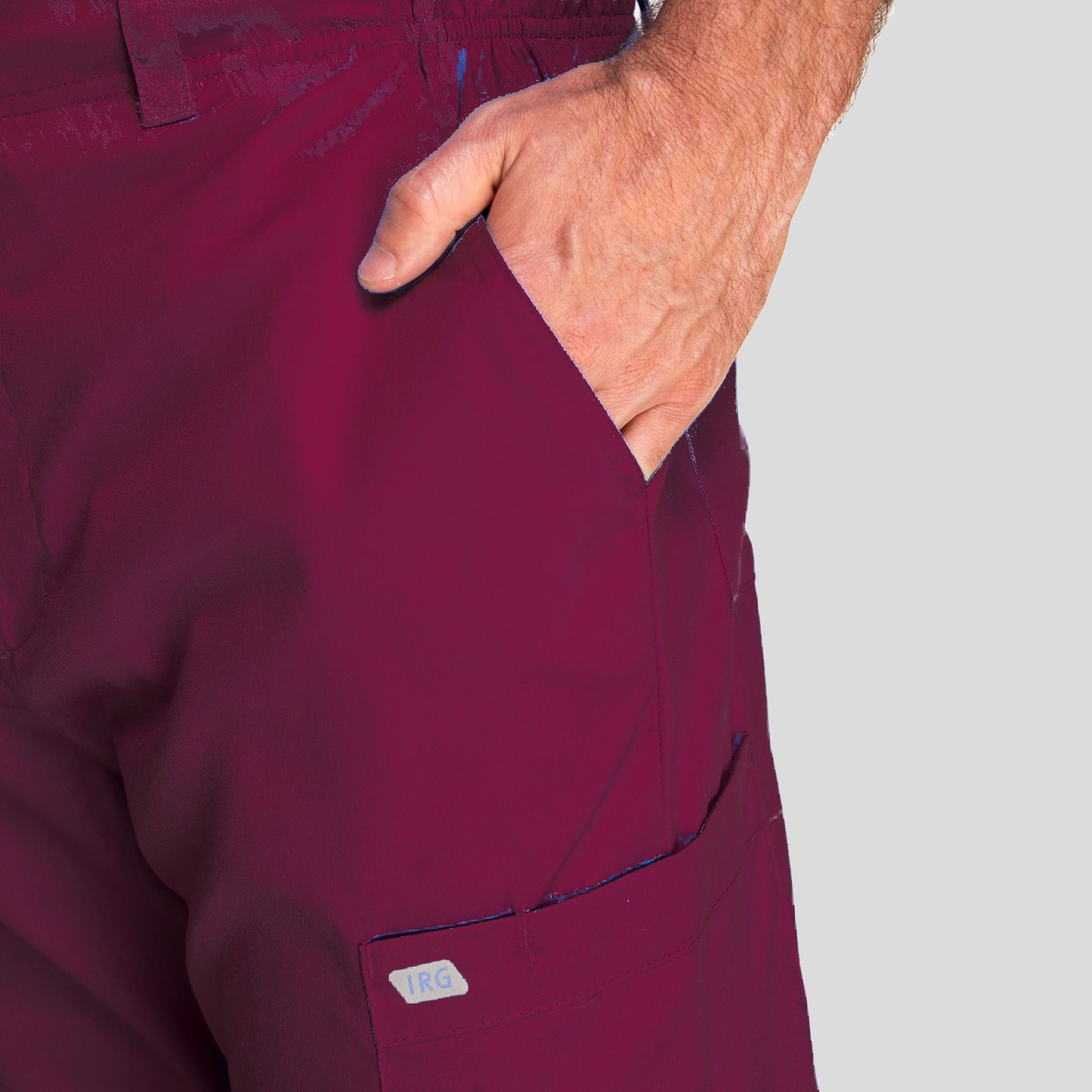 Men's Half Elastic Waistband Pant