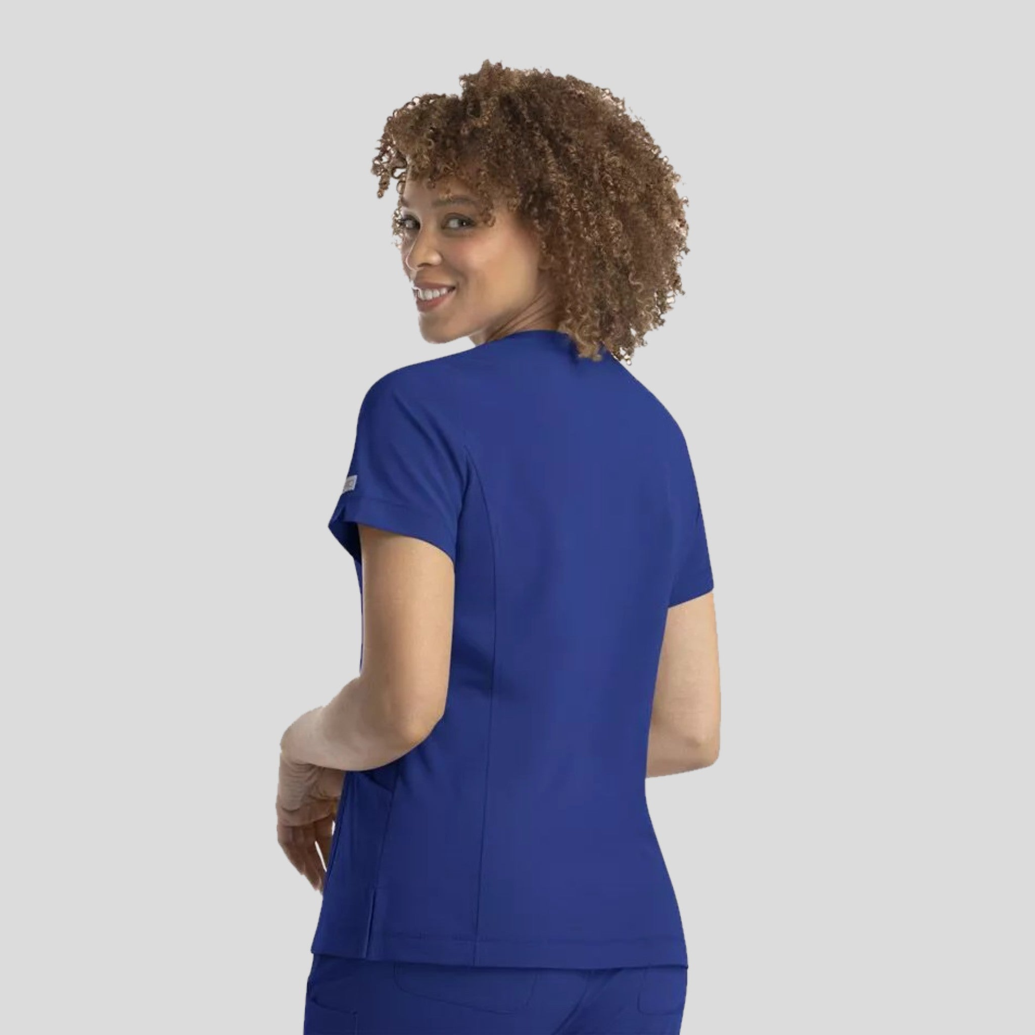 Notched Crew Neck Top