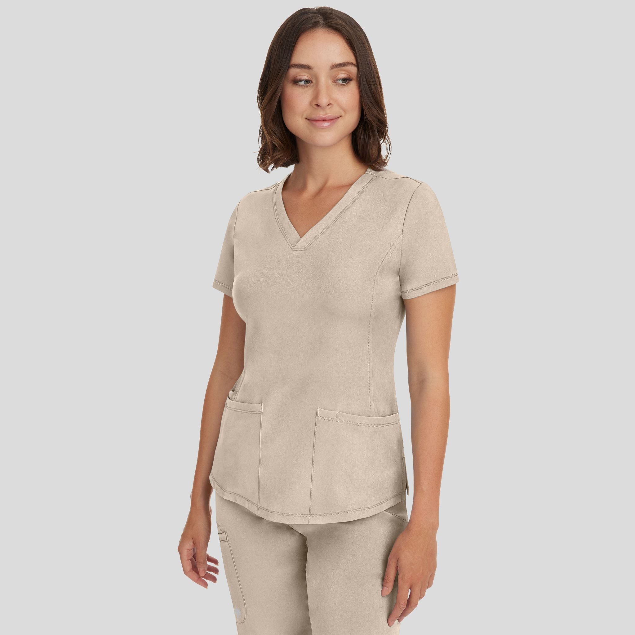 Women's Monica V-Neck Solid Scrub Top