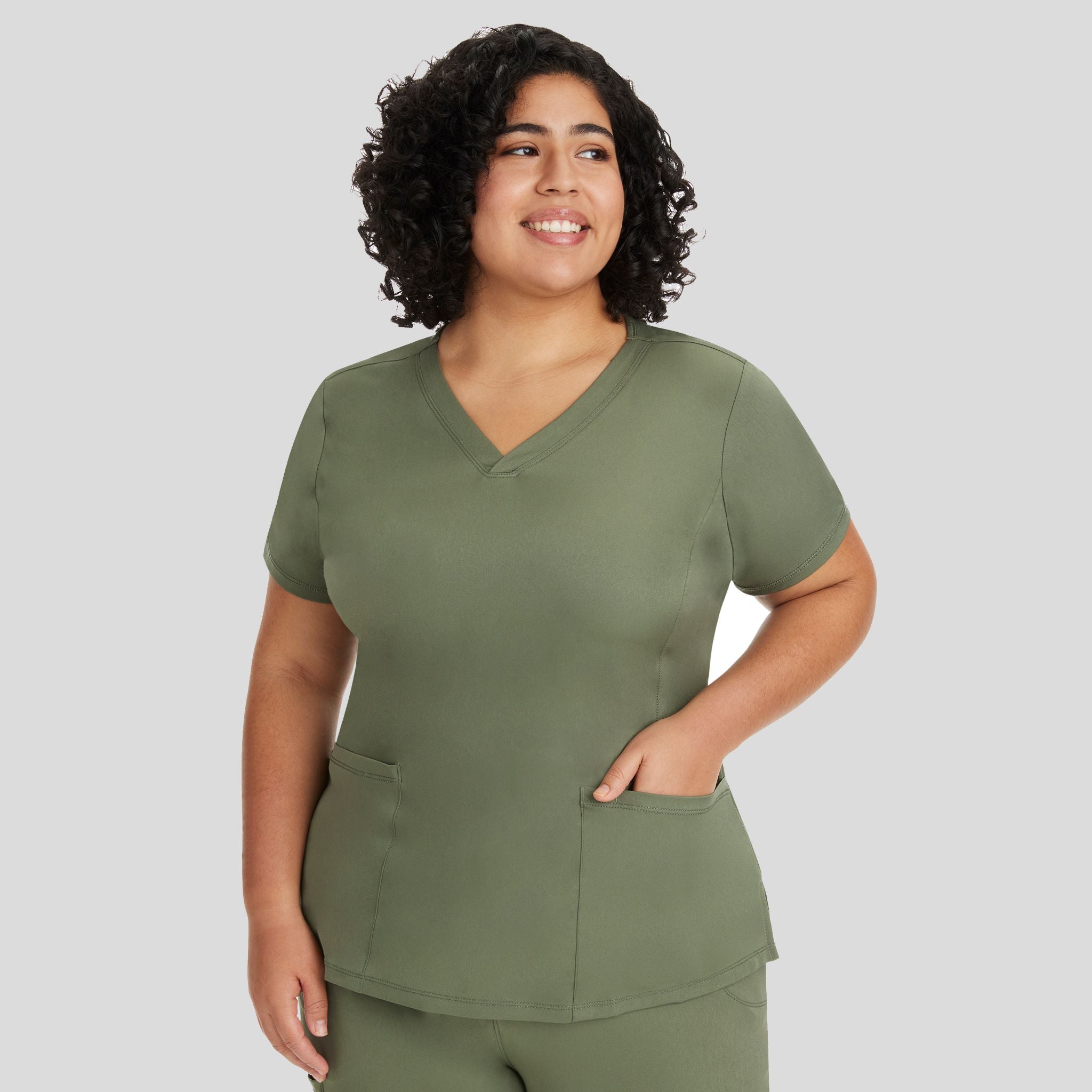 Women's Monica V-Neck Solid Scrub Top