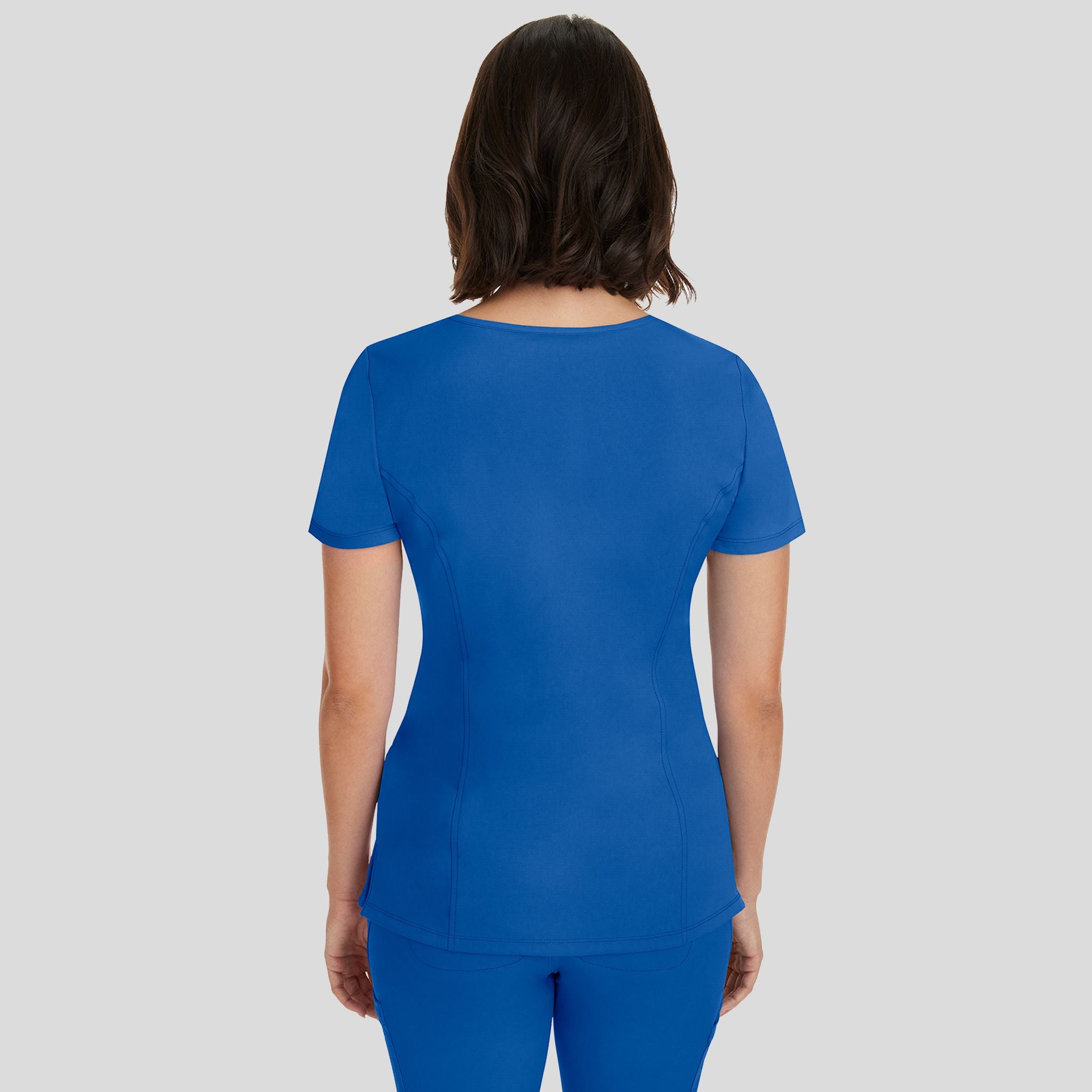 Women's Madison Mock Wrap Solid Scrub Top