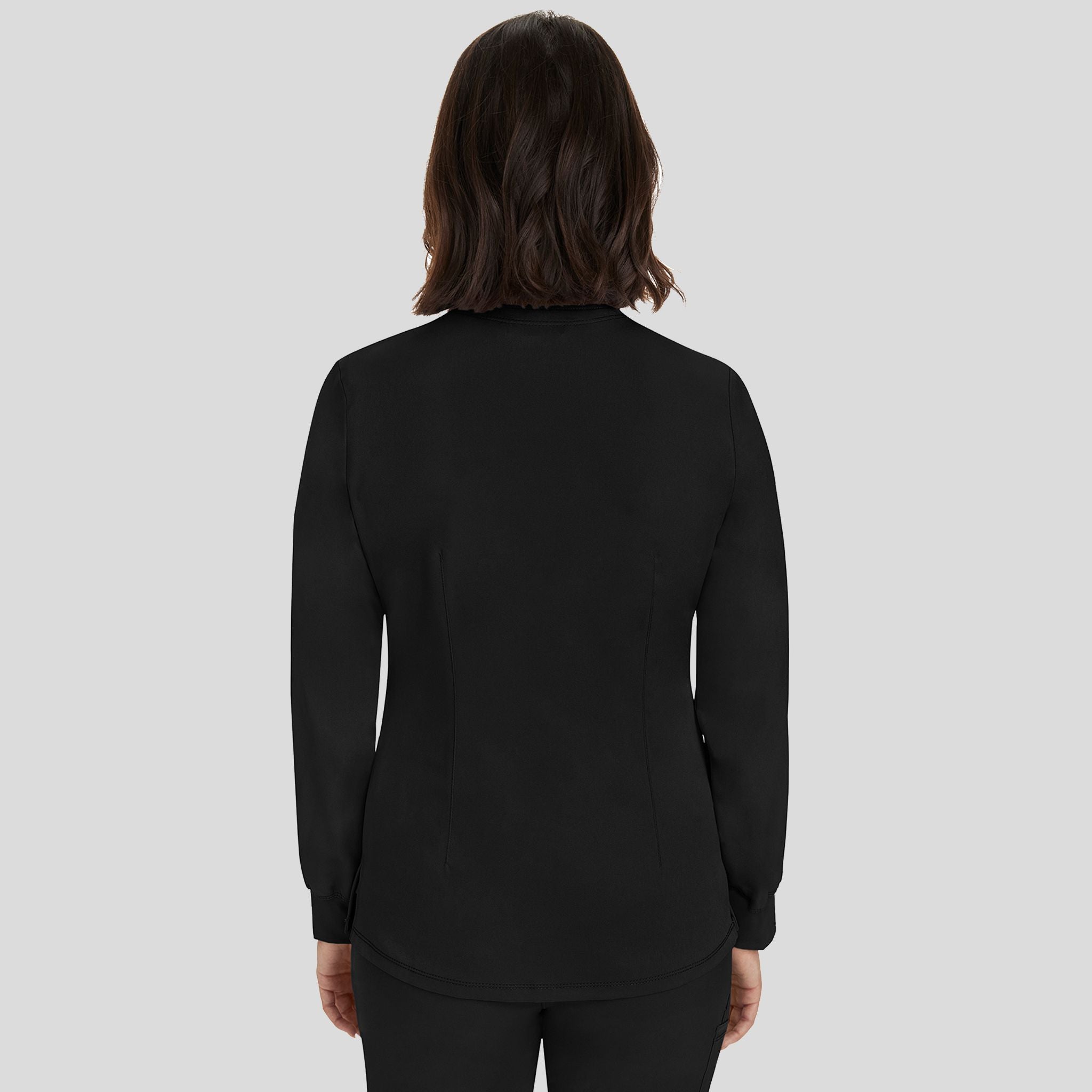 Women's Megan Button Front Solid Scrub Jacket